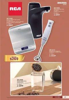 Vista previa de Andrea catálogo Lo mejor para tu hogar, nuevo folleto de la tienda, válido en México a partir del 21/06/2026 | Página: 41 | Productos: Agua, Báscula digital, Cocina, Batidora