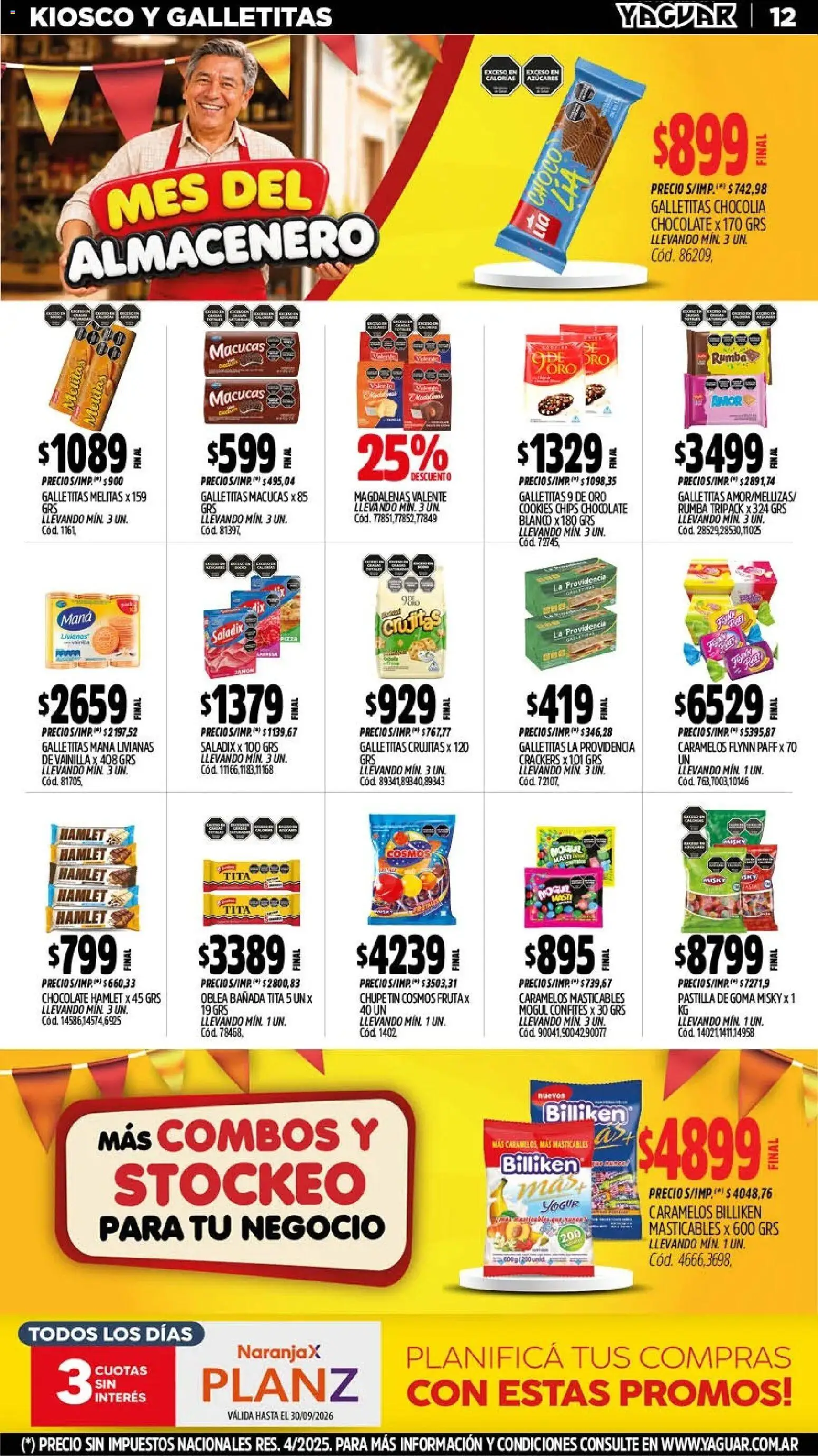 Yaguar - Oferta Semanal Chaco │ válido desde el 21/09/2026 | Página: 12 | Productos: Vainilla, Chocolate blanco, Yogur, Chocolate