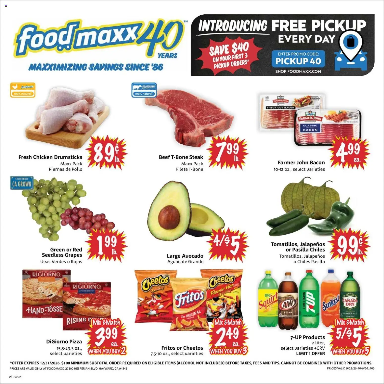 FoodMaxx Weekly Ad - valid from 09/23/2026 | Page: 1 | Products: Beef, Alcohol, Lemon, Steak