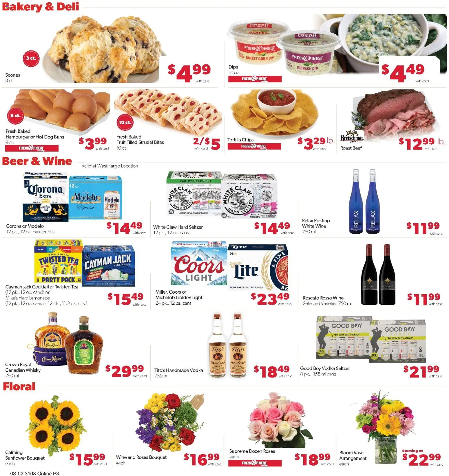 Family Fare Weekly Ad - ND - valid from 08/02/2026 | Page: 7 | Products: Tea, Beef, Vodka, Tortilla chips