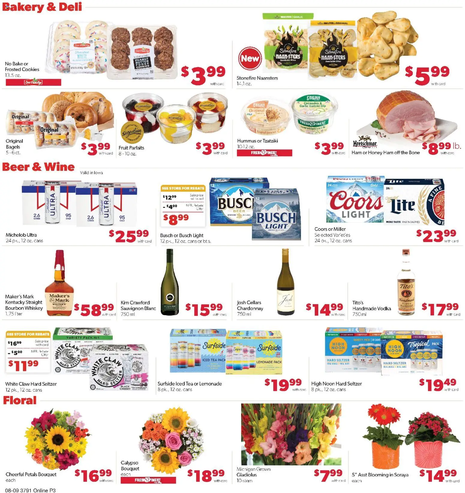 Family Fare Weekly Ad - IA - valid from 08/09/2026 | Page: 8 | Products: Ham, Fruit, Sugar, Hummus