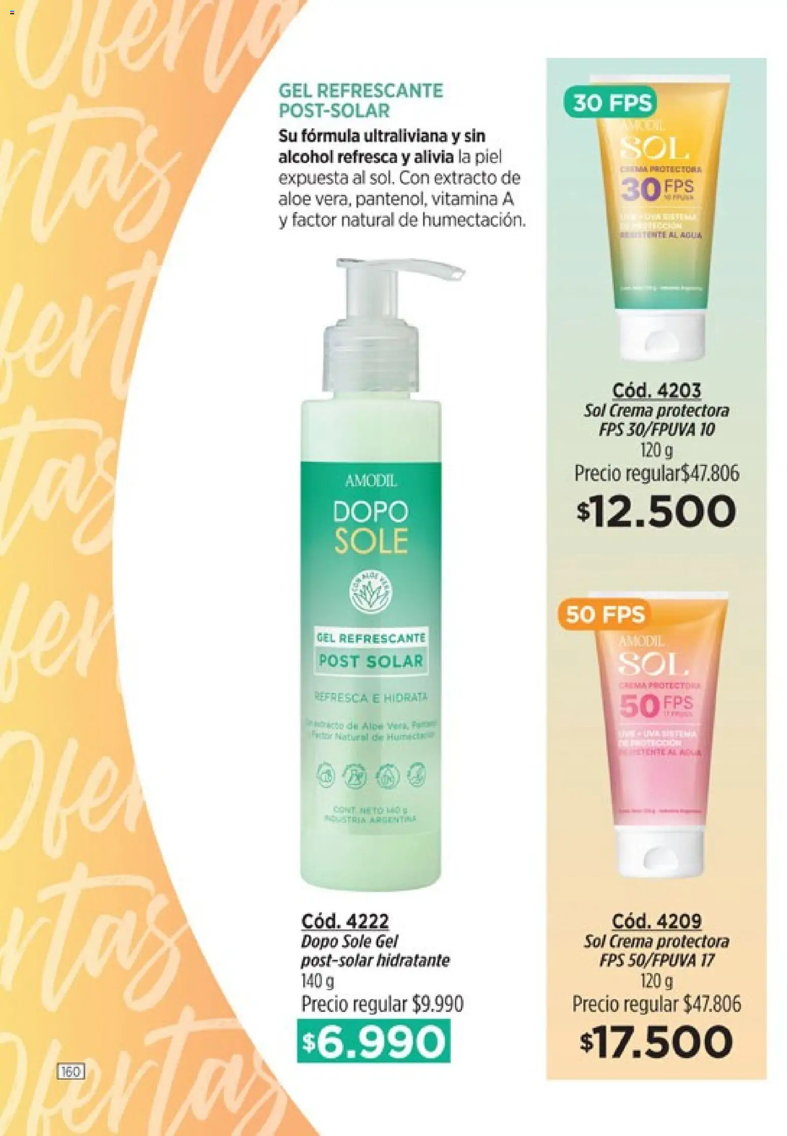 Catálogo Amodil Campaña 4 │ válido desde el 01/03/2026 | Página: 160 | Productos: Gel refrescante, Agua, Alcohol, Crema