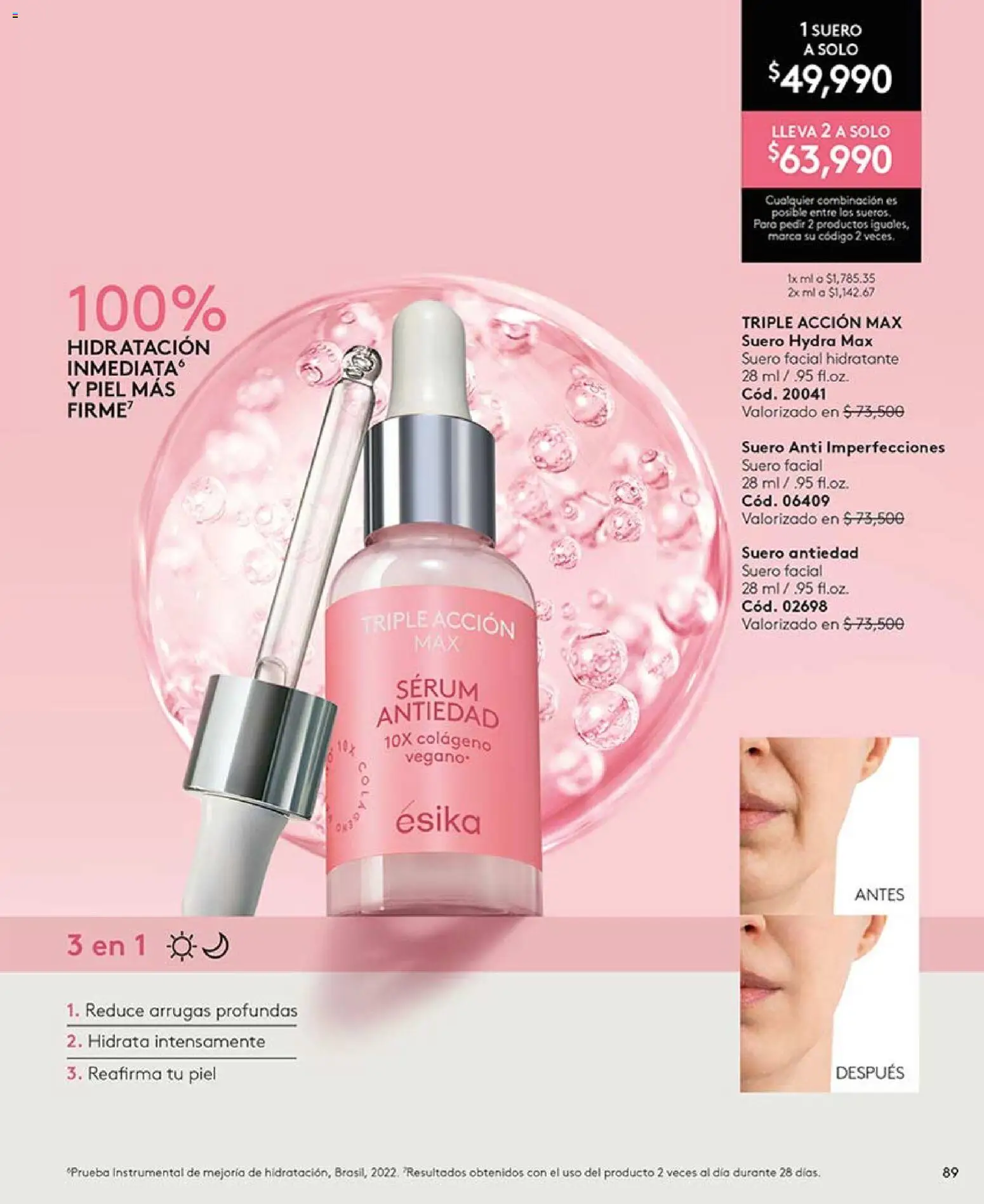 Ésika revista - valida desde el 13.03.2026 | Página: 89 | Productos: Serum, Combinación