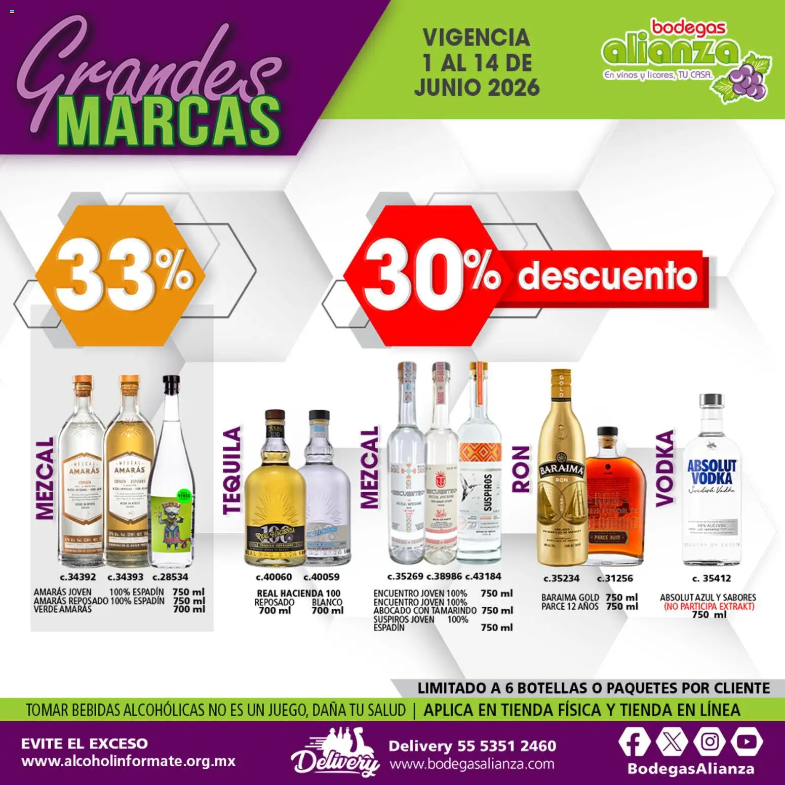 Nuevas ofertas de Bodegas Alianza válidas en toda la República Mexicana desde el 01.06.2026. ¡Encuentra las mejores ofertas en Bodegas Alianza catálogo Grandes Marcas! | Página: 3 | Productos: Tequila, Vodka