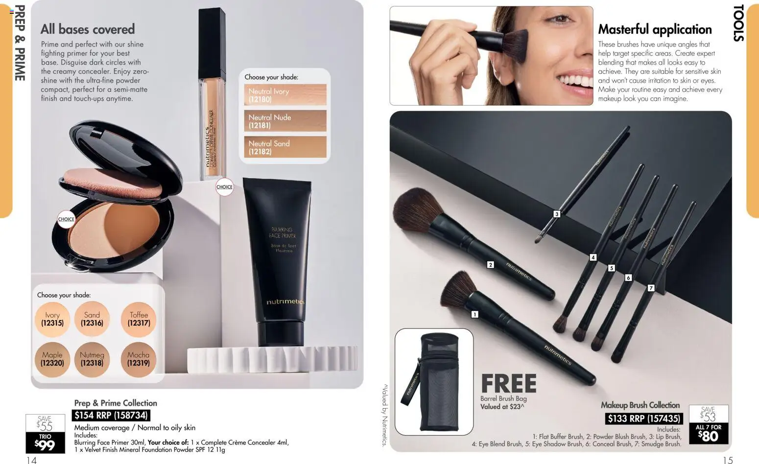 Nutrimetics catalogue - valid from 01/07/2026 | Page: 8 | Products: Blush, Brush, Eye shadow, Nutmeg