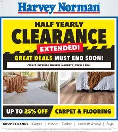Preview of Harvey Norman catalogue Flooring Clearance - valid from 01/07/2026