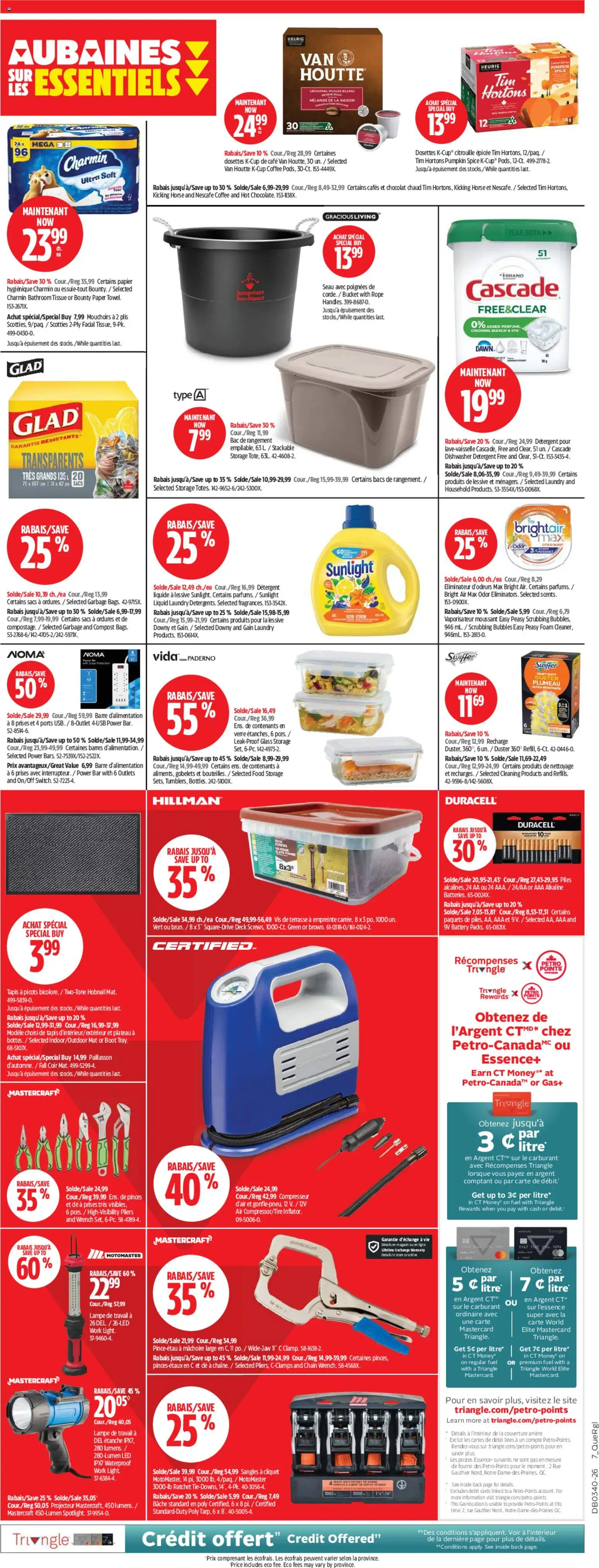 Canadian Tire flyer valid from Oct 1, 2026 | Page: 14 | Products: 9v battery, Foam, Detergent, Battery