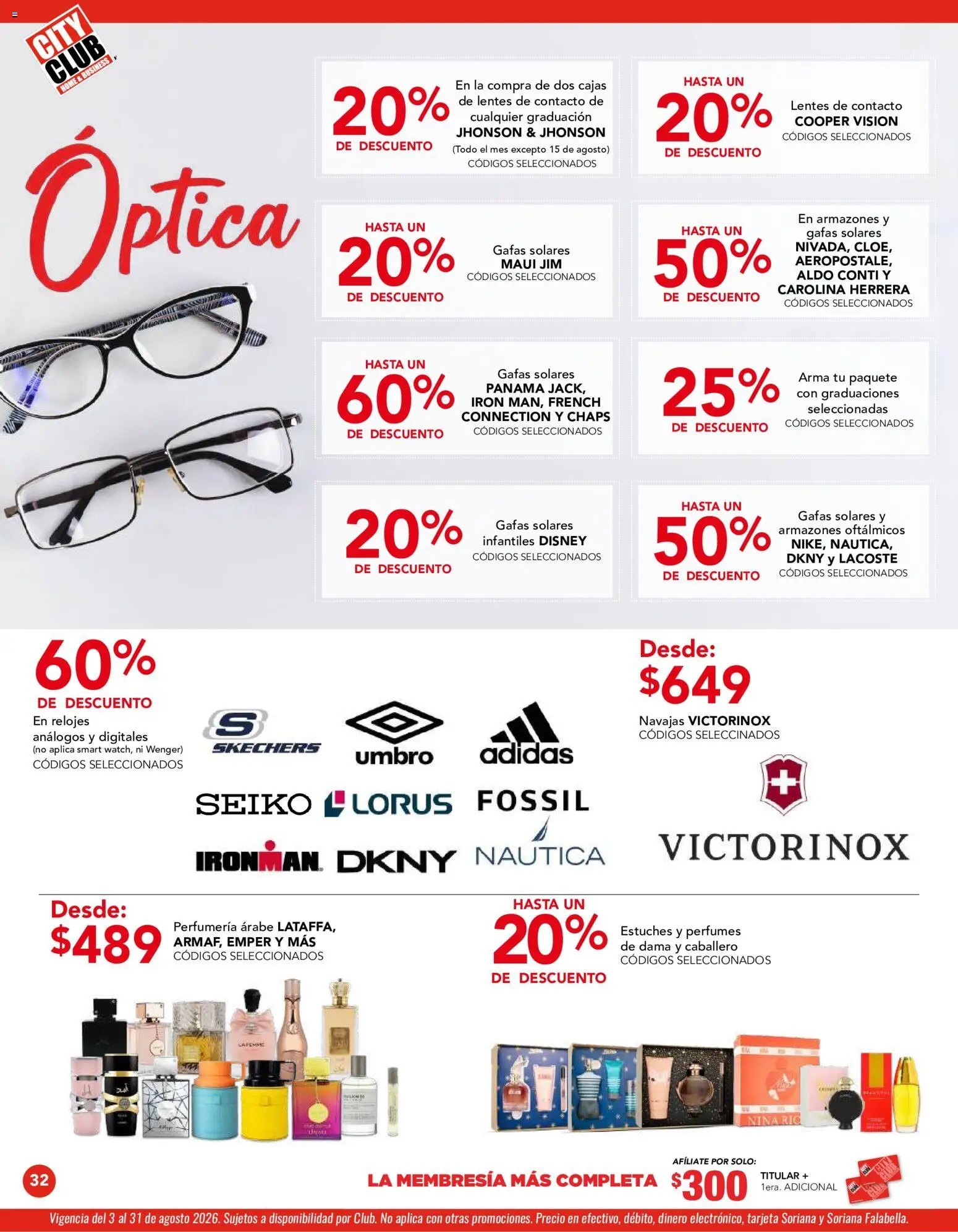 Nuevas ofertas de City Club válidas en toda la República Mexicana desde el 03/08/2026. ¡Encuentra las mejores ofertas en City Club catálogo! | Página: 32