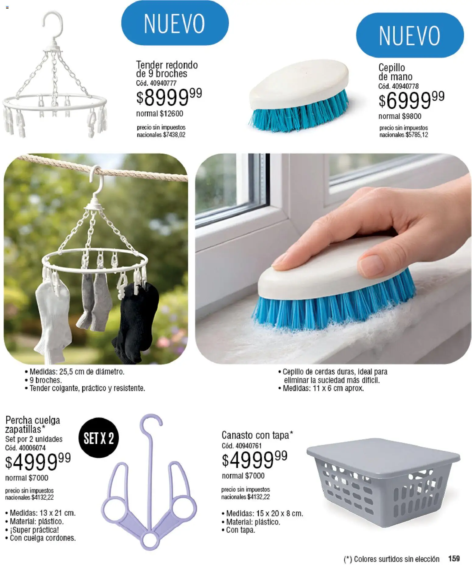 Millanel - Catálogo │ válido desde el 30/03/2026 | Página: 159 | Productos: Tender, Percha, Cepillo, Zapatillas