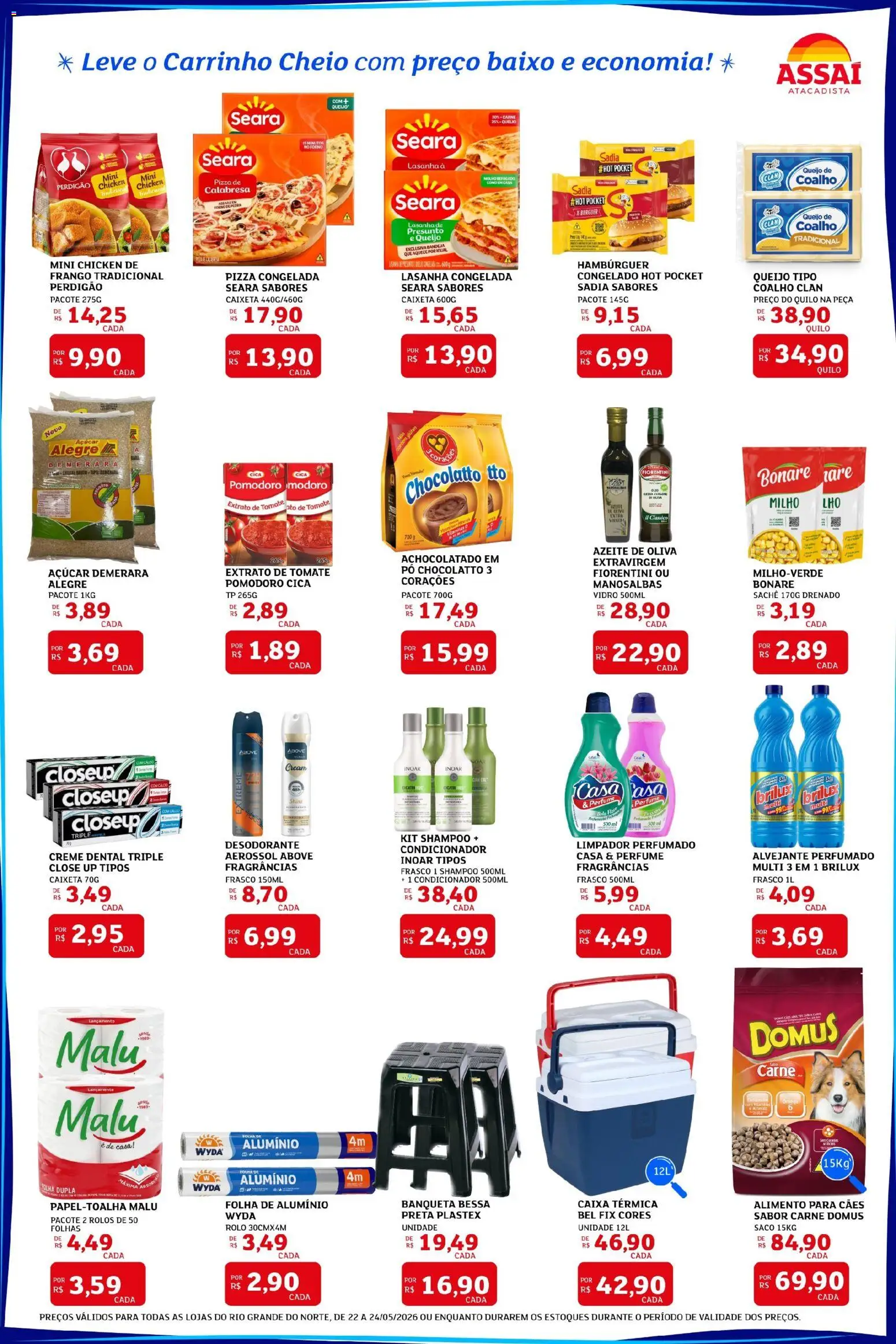 Assaí Atacadista Folheto - válido de 22.05.2026 | Página: 2 | Produtos: Açúcar demerara, Presunto, Creme, Creme dental