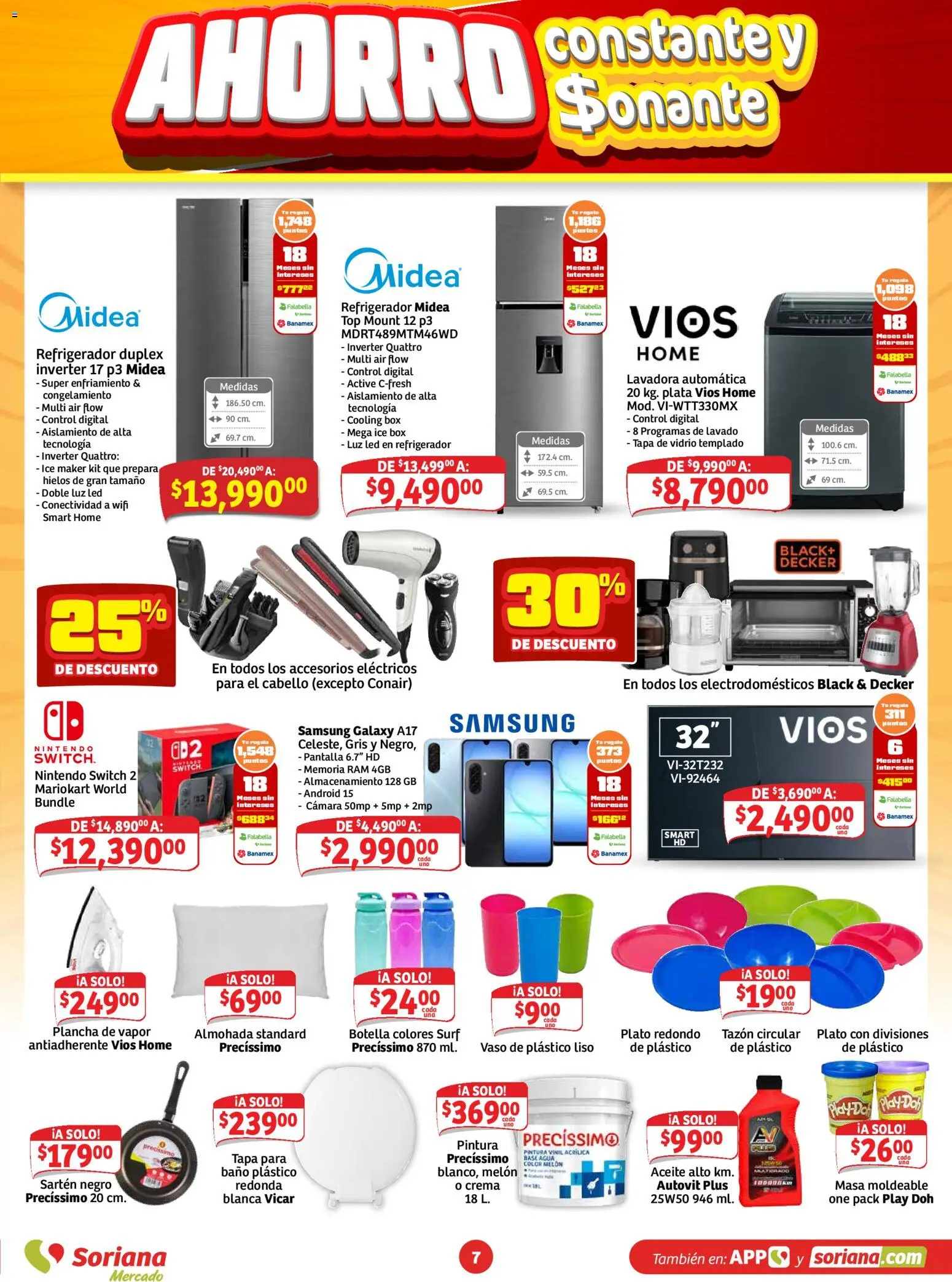 Nuevas ofertas de Soriana válidas en toda la República Mexicana desde el 28/08/2026. ¡Encuentra las mejores ofertas en Soriana Ahorro constante y sonante Soriana Mercado Nacional! | Página: 7