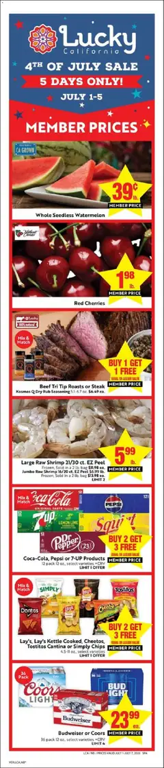 Preview of Lucky Supermarkets weekly ads valid from 07/01/2026