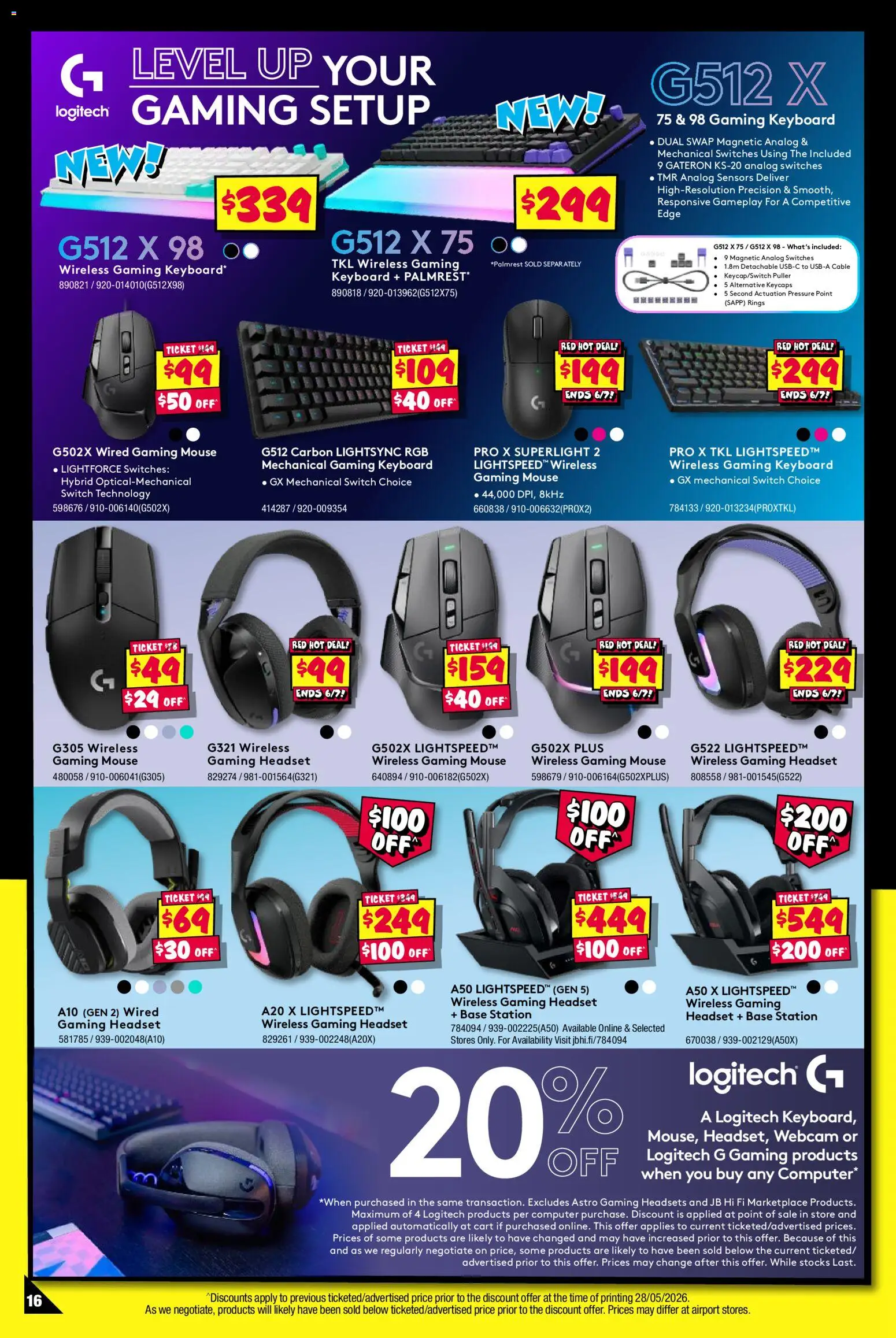 JB Hi-Fi catalogue - valid from 09.06.2026 | Page: 16 | Products: Computer, Headset, Cable, Webcam