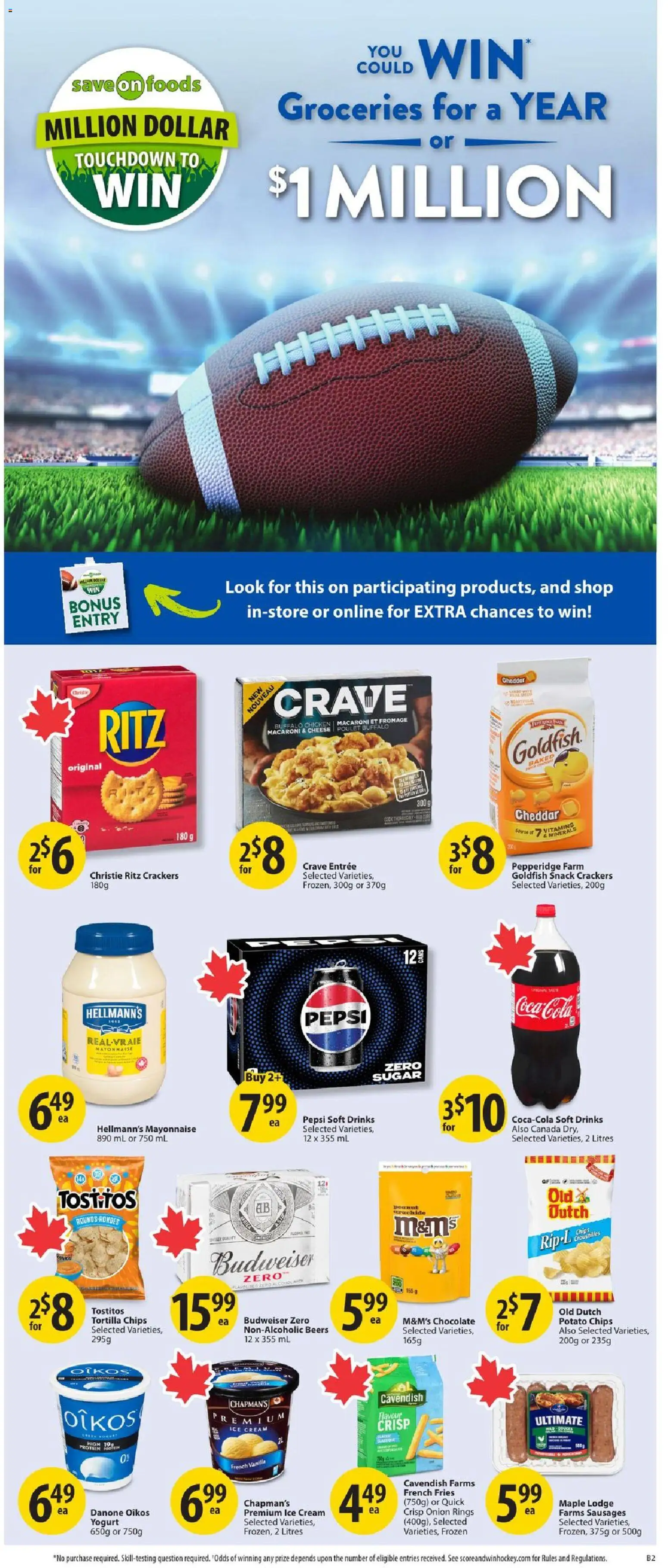 Save on foods flyer valid from Jul 2, 2026 | Page: 30 | Products: Cream, Yogurt, Chocolate, Chicken
