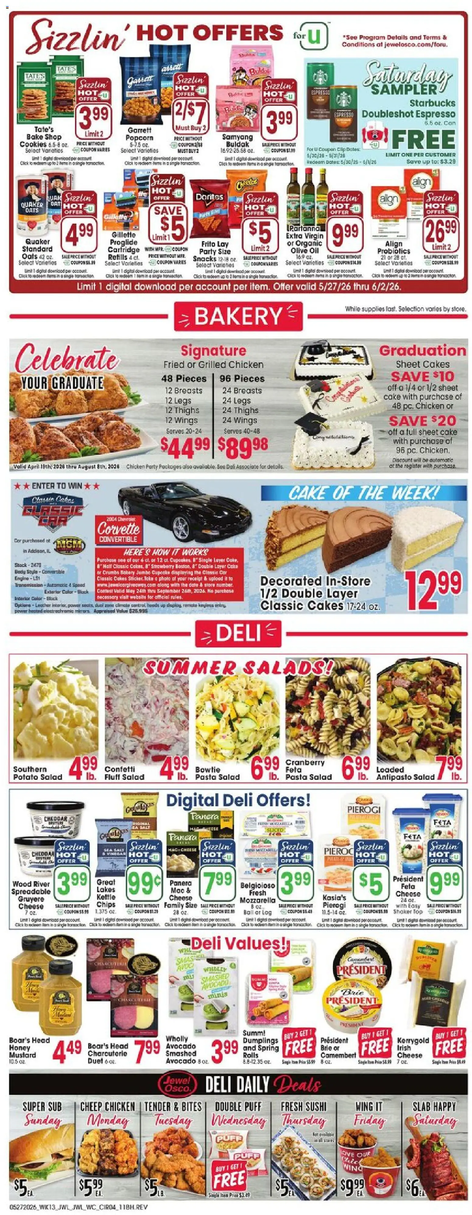 Jewel Osco Weekly Ad - IN - valid from 27.05.2026 | Page: 4 | Products: Cheese, Oil, Pasta, Avocado