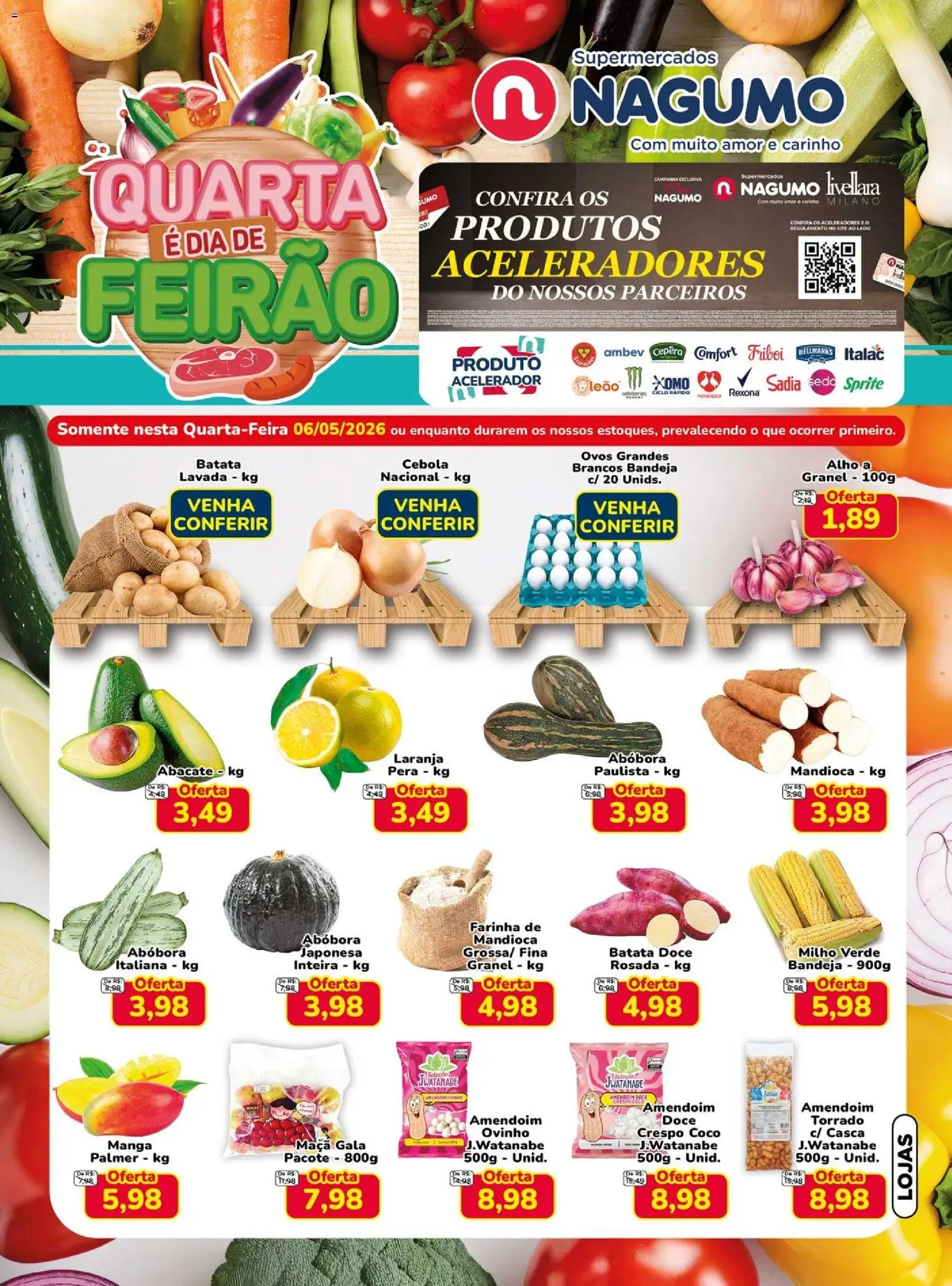 Nagumo Folheto - válido de 06.05.2026 | Página: 1 | Produtos: Coco, Amendoim, Cebola, Bandeja