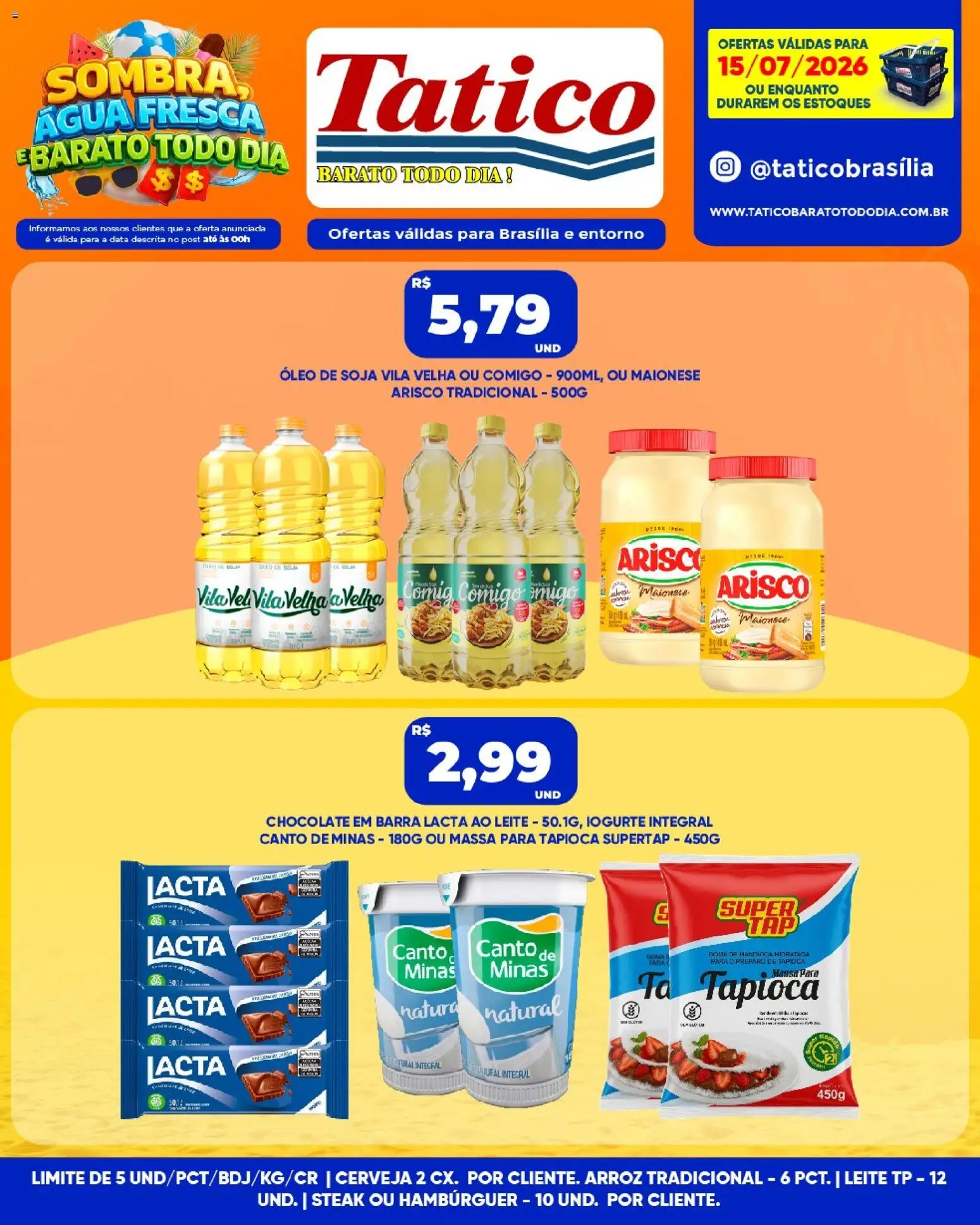 Tatico Folheto - válido de 16/07/2026 | Página: 23 | Produtos: Iogurte, Chocolate, Massa, Soja