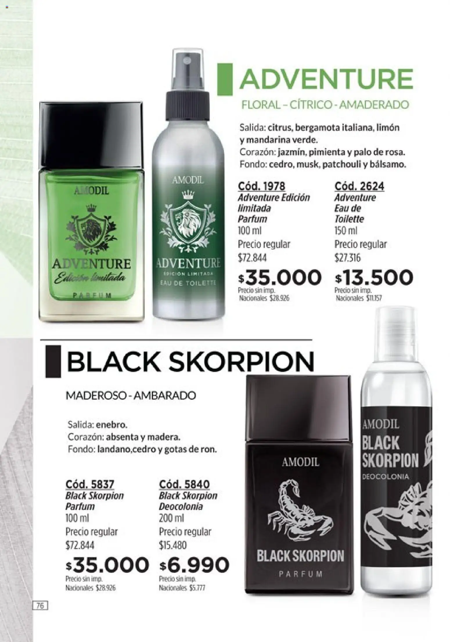 Catálogo Amodil Campaña 15 │ válido desde el 26/08/2026 | Página: 76 | Productos: Eau de toilette, Pimienta, Limón