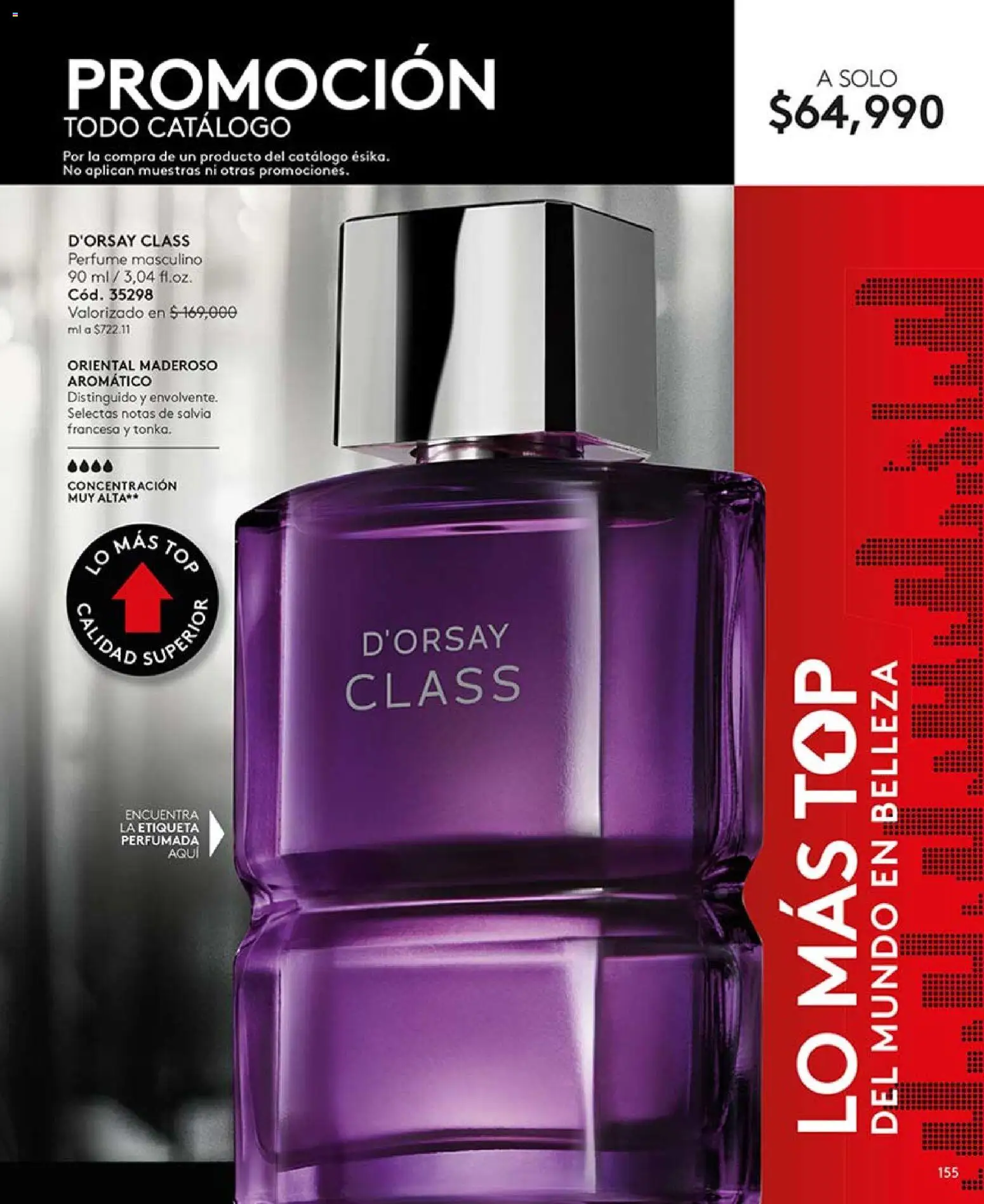 Ésika revista - valida desde el 13.03.2026 | Página: 155 | Productos: Perfume, Top