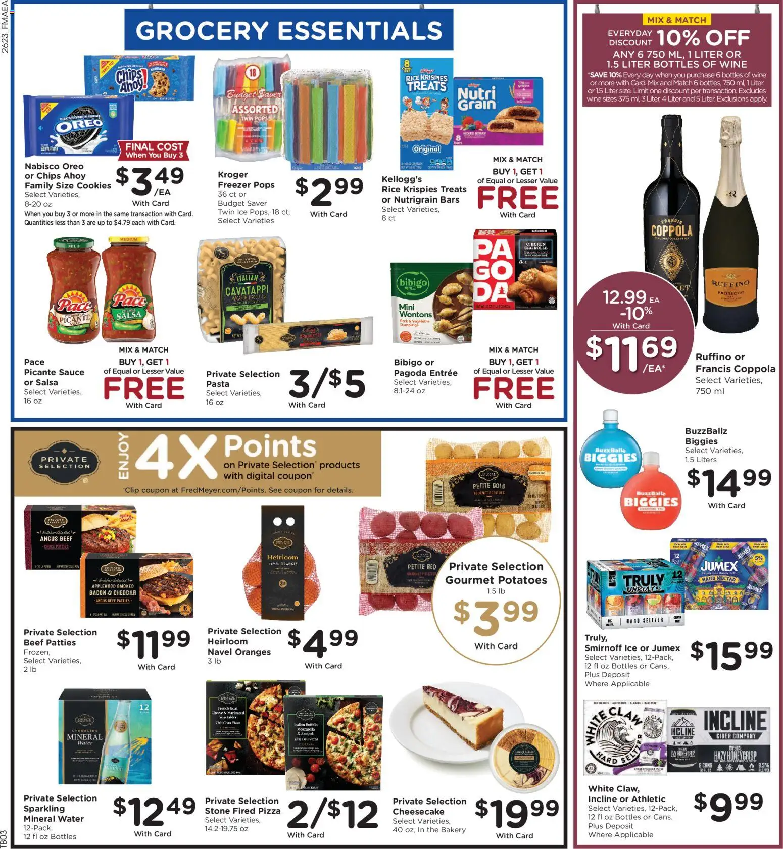 Fred Meyer Weekly Ad - valid from 07/08/2026 | Page: 9 | Products: Pizza, Cookies, Cheesecake, Freezer
