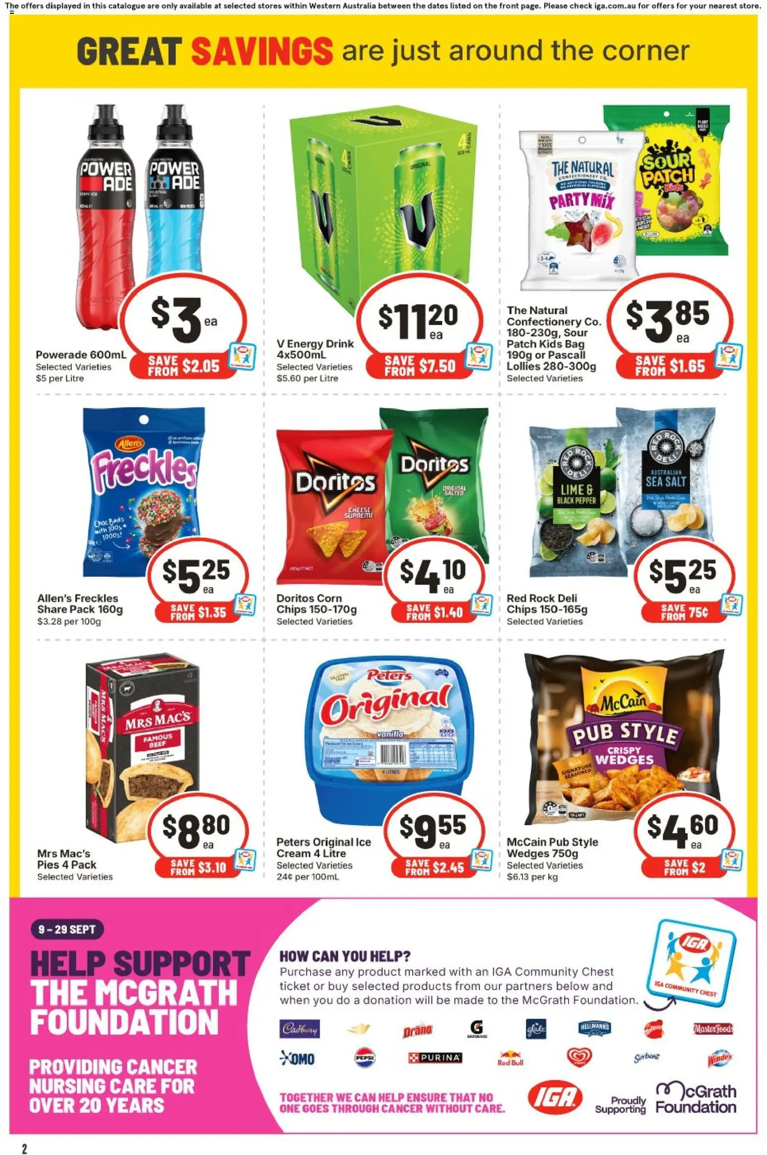 IGA catalogue - valid from 23/09/2026 | Page: 2 | Products: Soap, Foundation, Tampons, Tissues