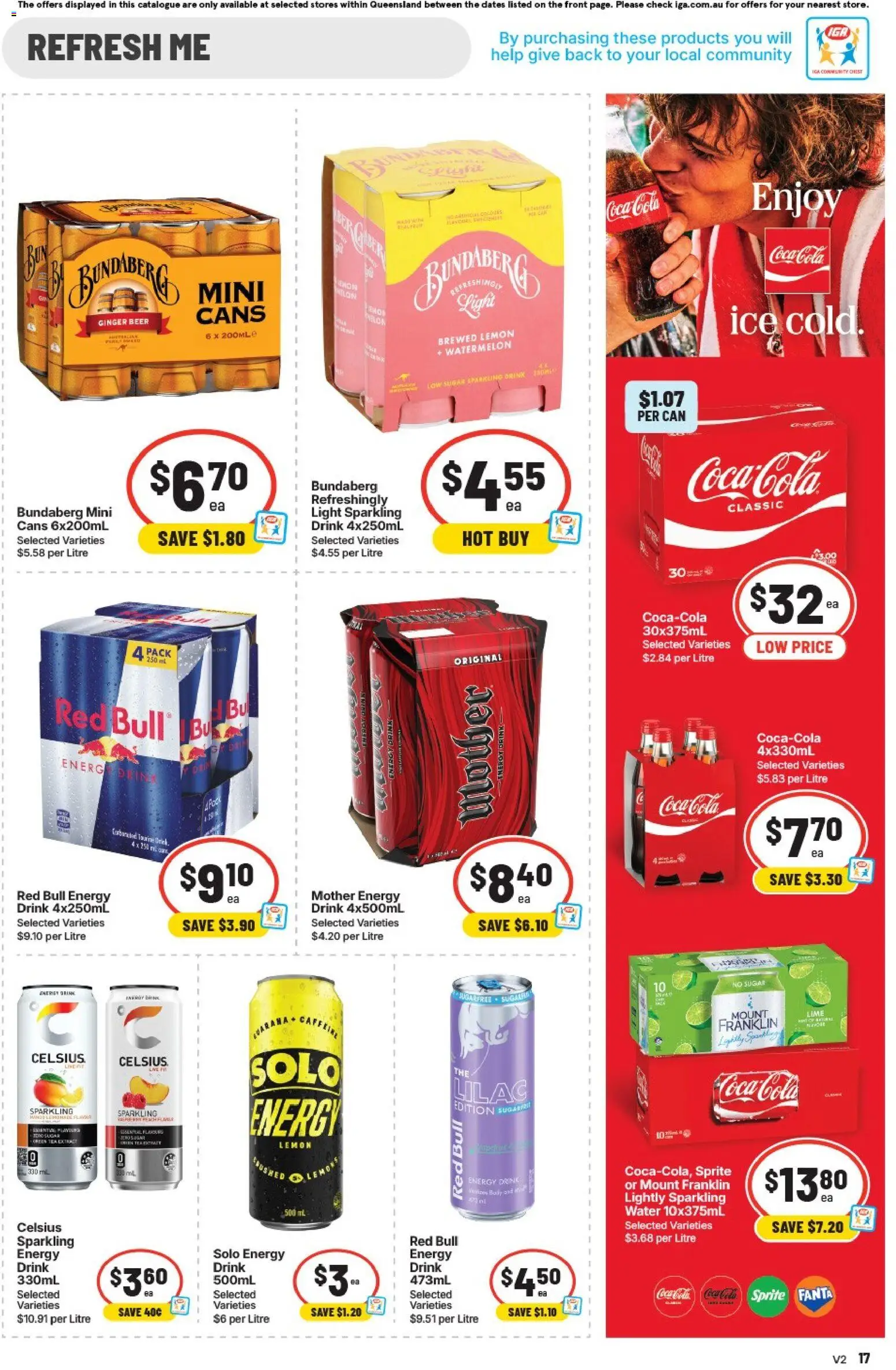 IGA catalogue - valid from 12/08/2026 | Page: 17 | Products: Tea, Coca Cola, Sugar, Sprite