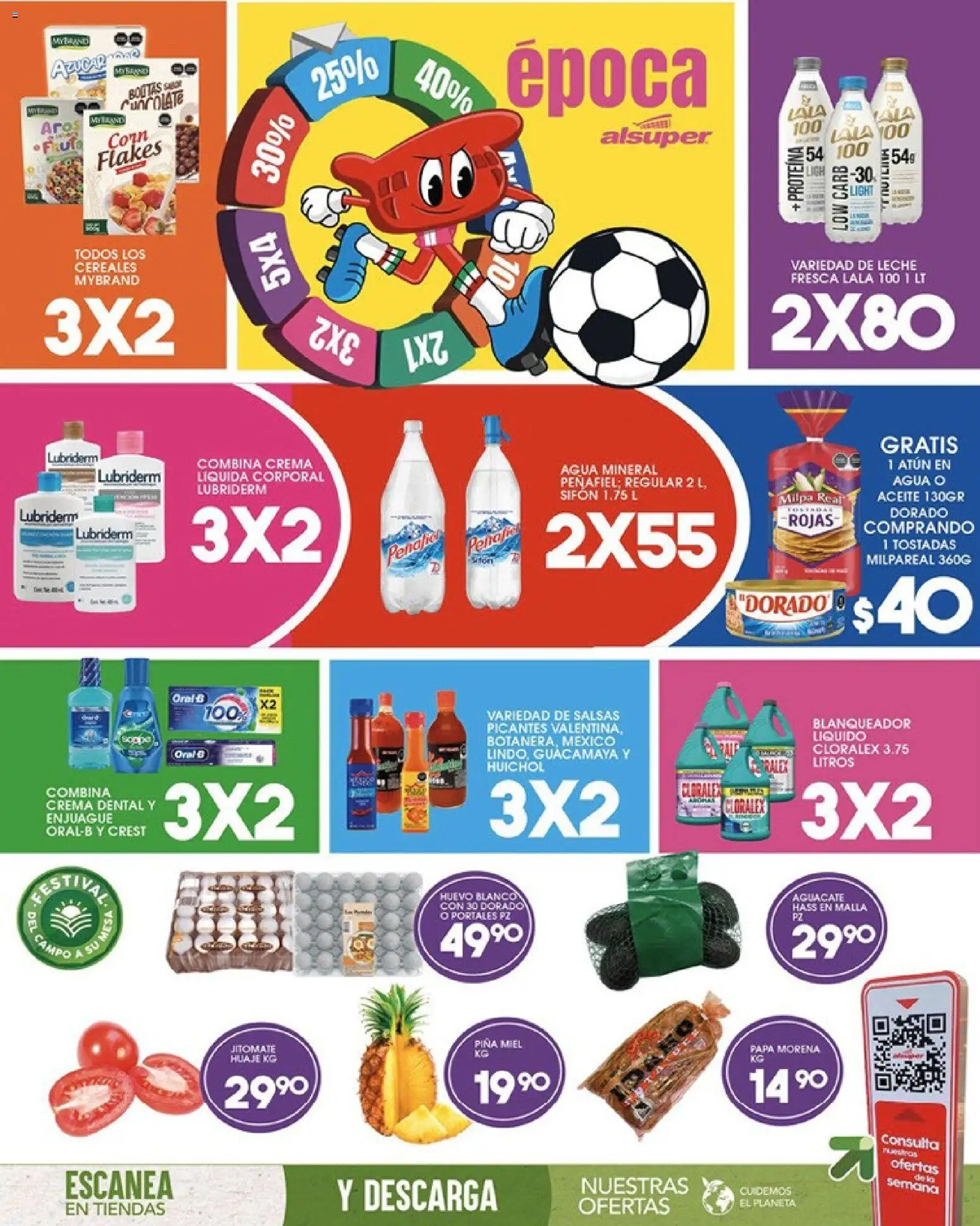 Nuevas ofertas de Alsuper válidas en toda la República Mexicana desde el 12.06.2026. ¡Encuentra las mejores ofertas en Alsuper folleto Calera! | Página: 8 | Productos: Crema, Huevo, Agua, Malla