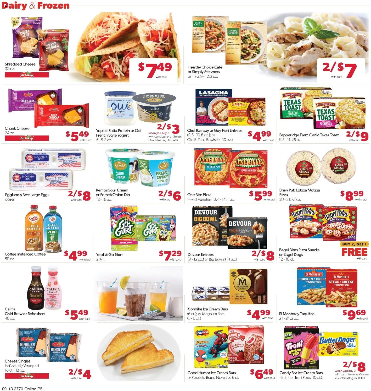 Family Fare Weekly Ad - IA - valid from 09/13/2026 | Page: 9 | Products: Chicken, Cheese, Yogurt, Bow