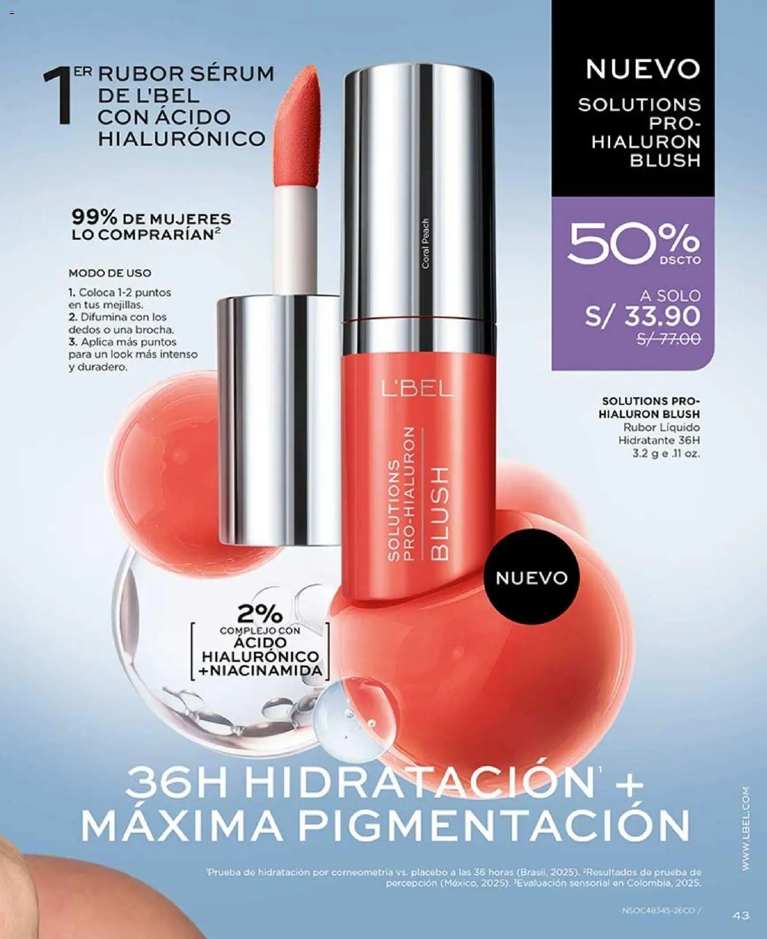 Catálogo L'Bel válido desde 02/08/2026 | Página: 43 | Productos: Rubor