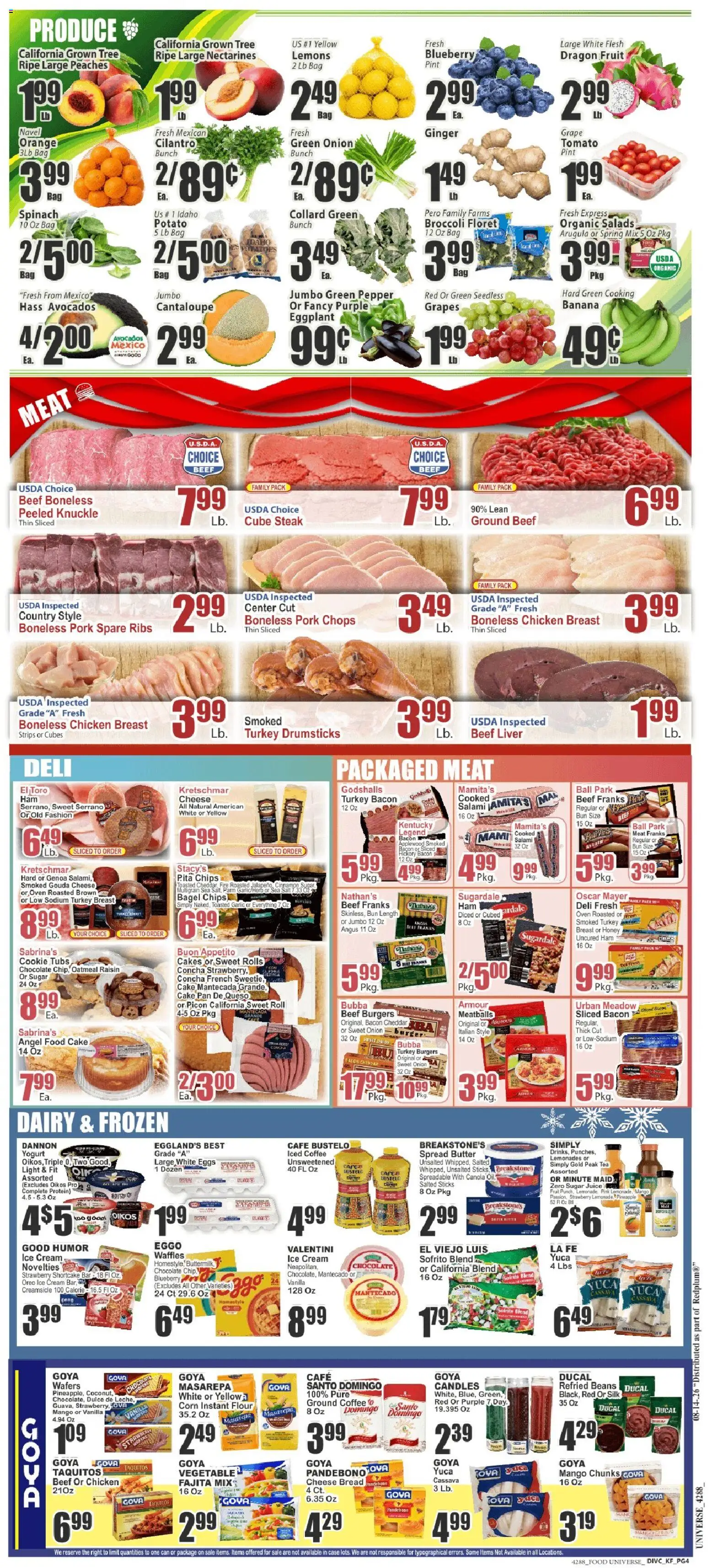 Food Universe Weekly Ad - valid from 08/14/2026 | Page: 4 | Products: Liver, Protein, Eggplant, Beans