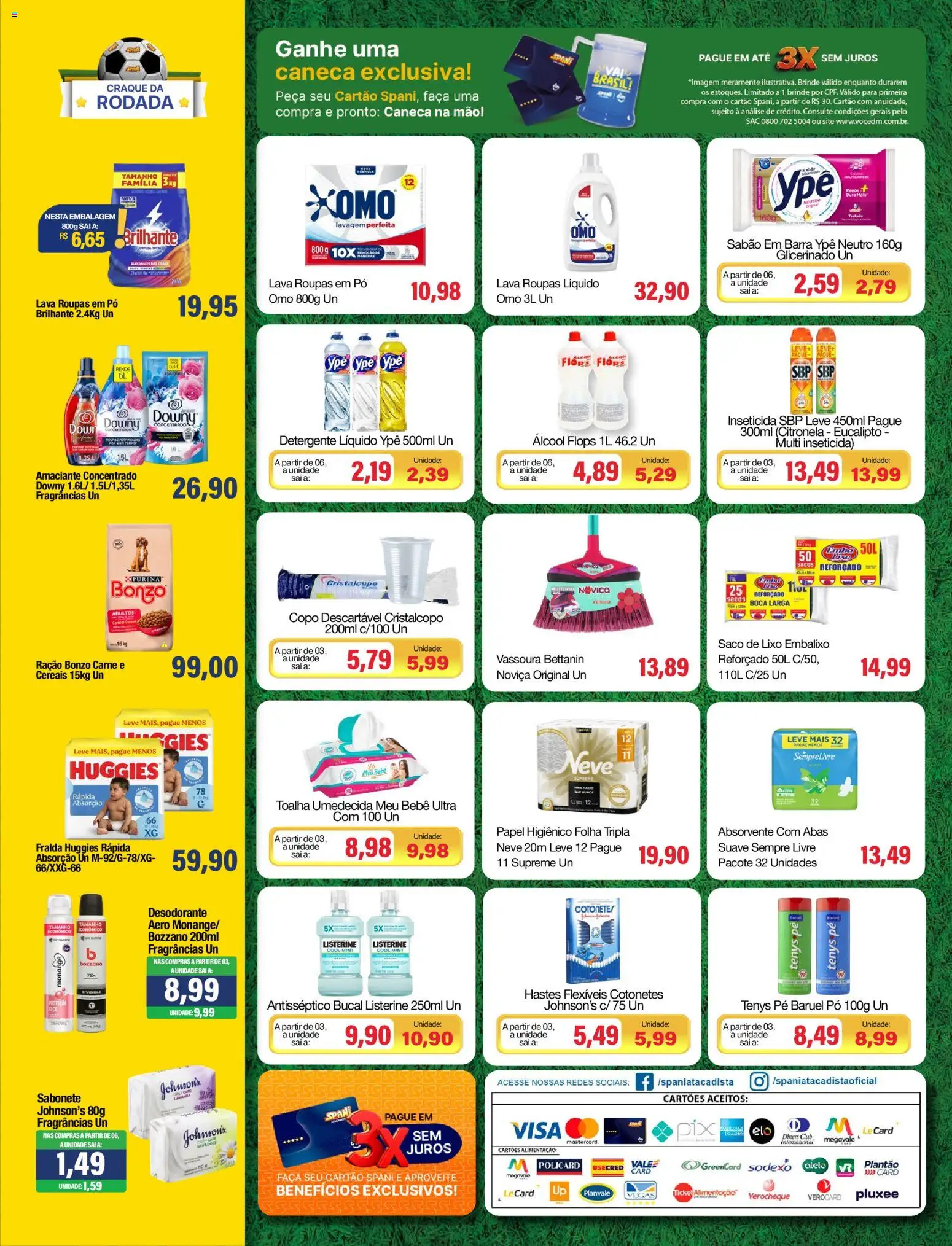 Spani Atacadista Folheto - válido de 30/06/2026 | Página: 4 | Produtos: Cereais, Sempre Livre, Toalha umedecida, Vassoura