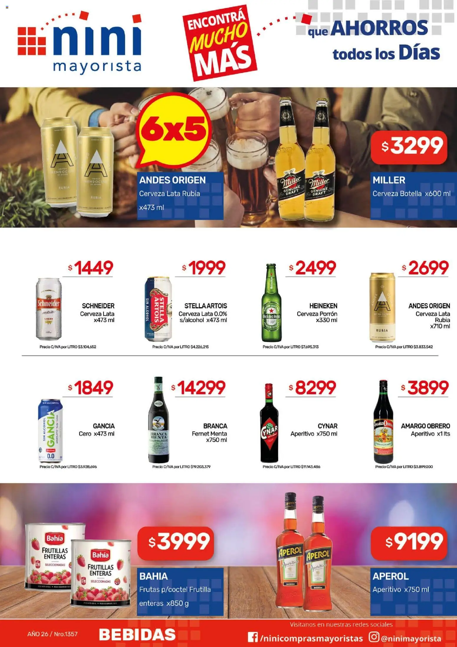 NINI Mayorista ofertas │ válido desde el 27.04.2026 | Página: 15 | Productos: Botella, Frutilla, Fernet, Cerveza