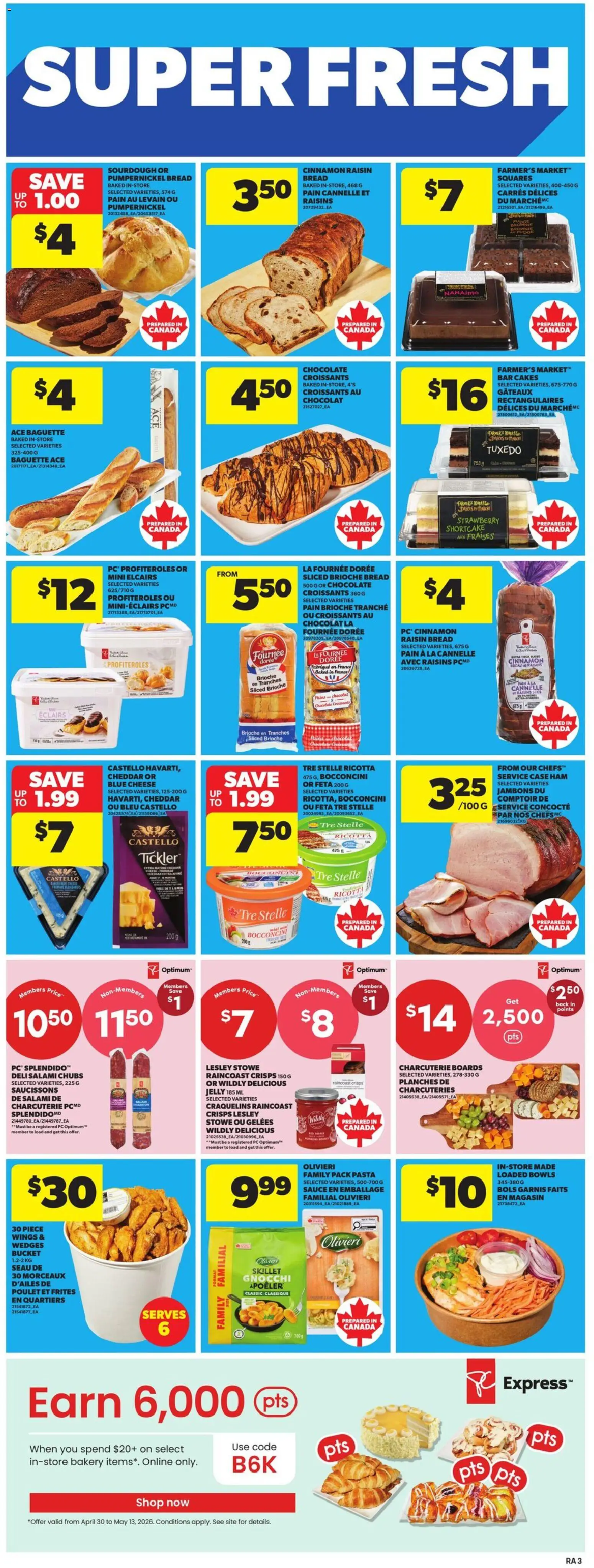 Atlantic Superstore flyer valid from 07.05.2026 | Page: 6 | Products: PC, Case, Bread, Salami