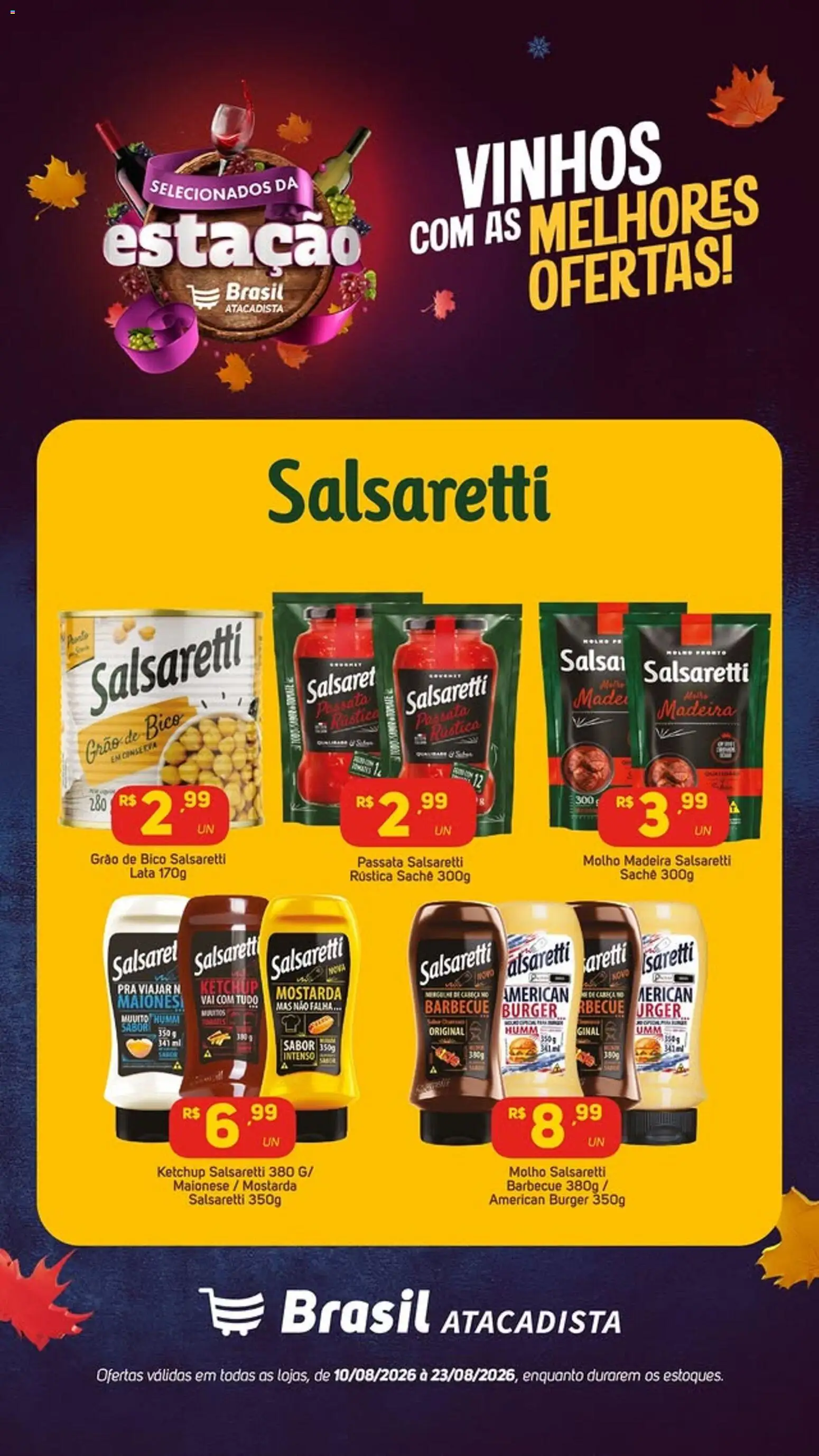 Brasil Atacadista Folheto - válido de 10/08/2026 | Página: 1 | Produtos: Mostarda, Ketchup, Bico, Maionese