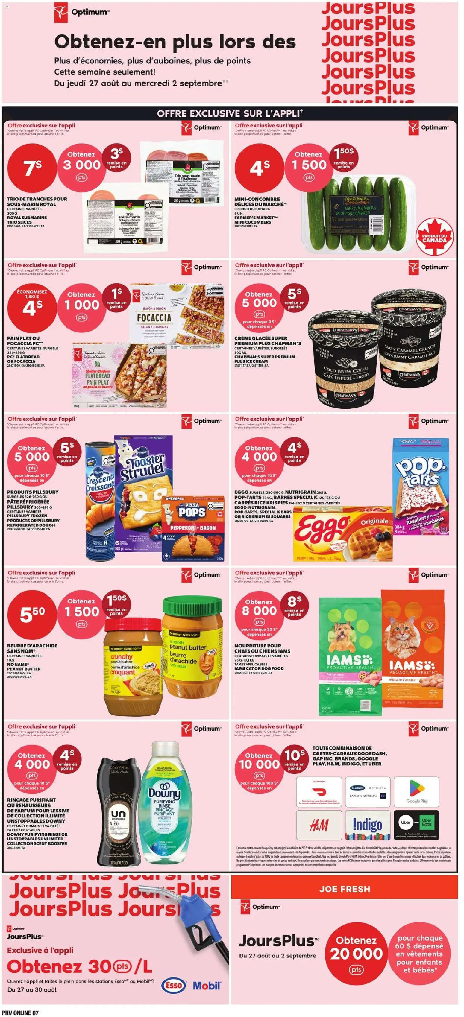 Provigo flyer valid from Aug 27, 2026 | Page: 7 | Products: Cream, Pâté, Dough, Focaccia