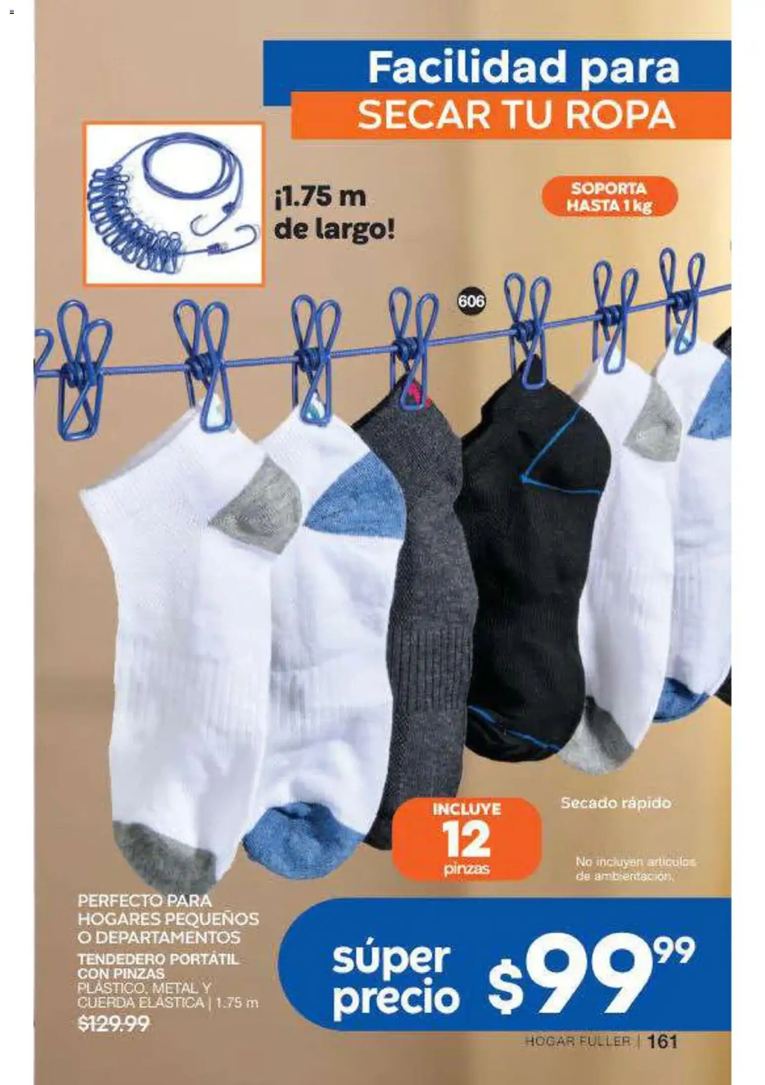 Nuevas ofertas de Fuller válidas en toda la República Mexicana desde el 16/09/2026. ¡Encuentra las mejores ofertas en Fuller campaña 12 2026! | Página: 162 | Productos: Cuerda, Ropa, Tendedero