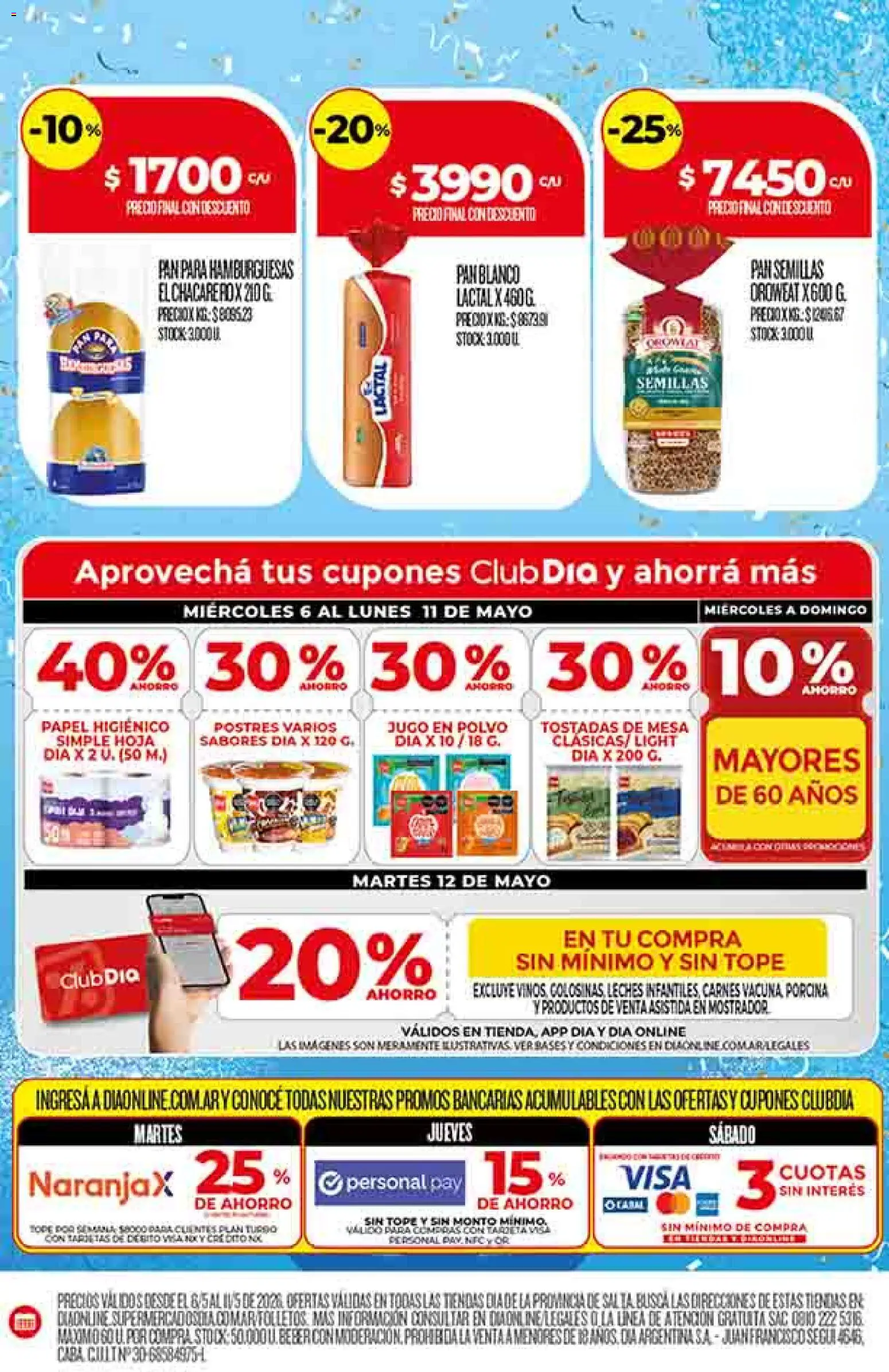 Dia - Ofertas - Salta y Jujuy │ válido desde el 06.05.2026 | Página: 13 | Productos: Mesa, Polvo, Pan, Jugo