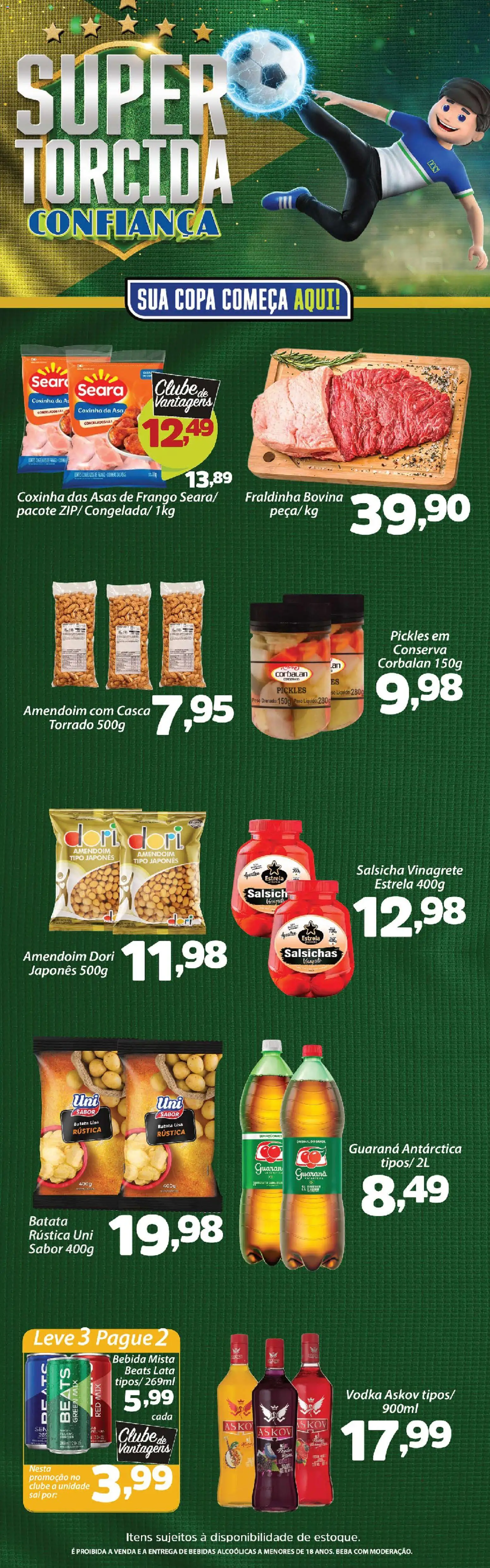 Confiança Folheto - válido de 23/06/2026 | Página: 5 | Produtos: Amendoim, Fraldinha, Vodka, Bebida