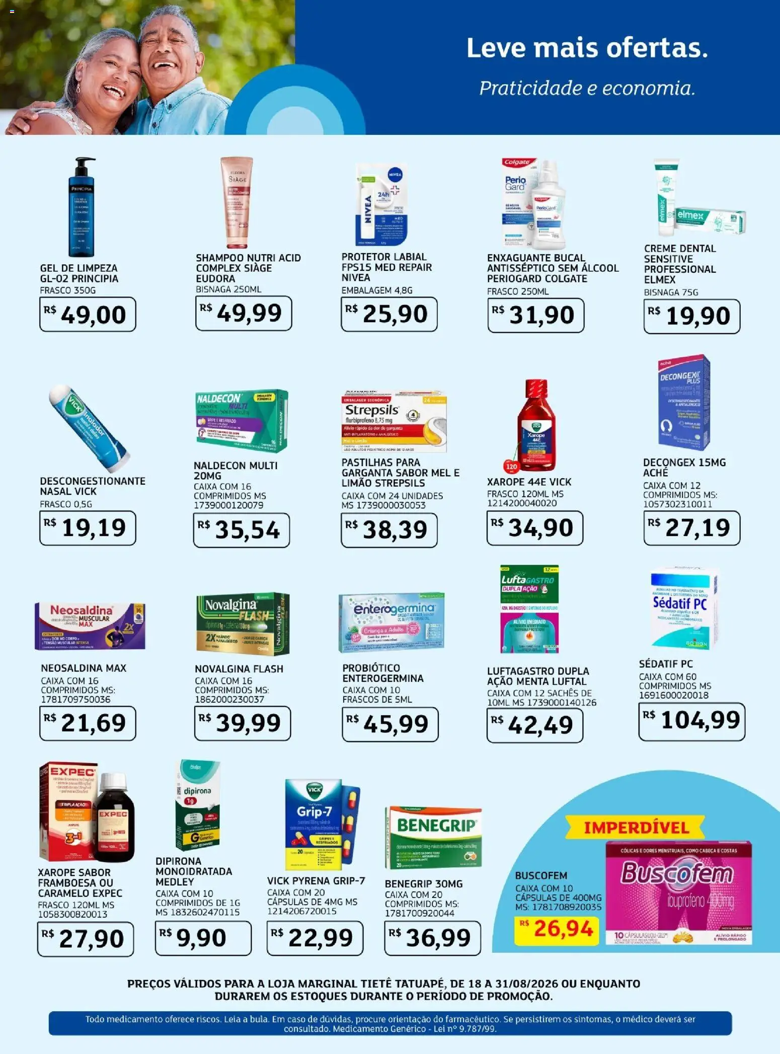 Assaí Atacadista Folheto - válido de 17/08/2026 | Página: 5 | Produtos: Caixa, Gel de limpeza, Xarope, Creme dental