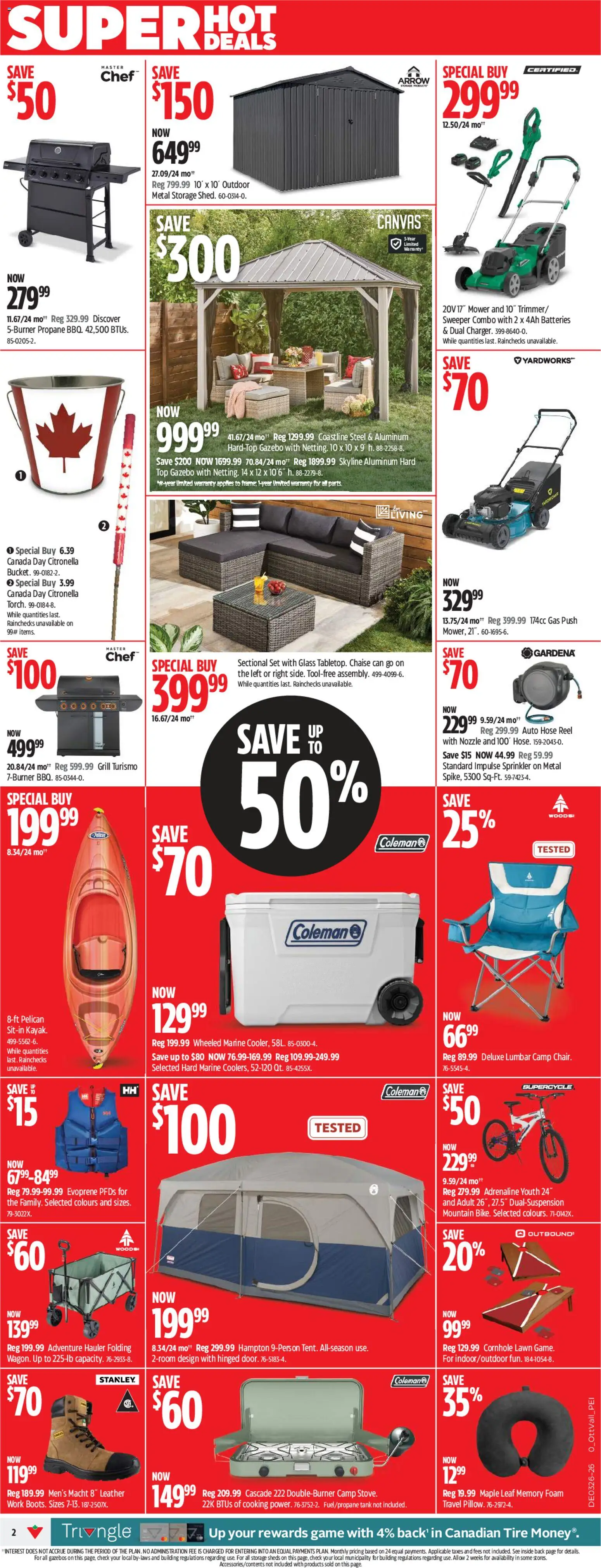 Canadian Tire flyer valid from Jun 25, 2026 | Page: 2 | Products: Game, Grill, Mower
