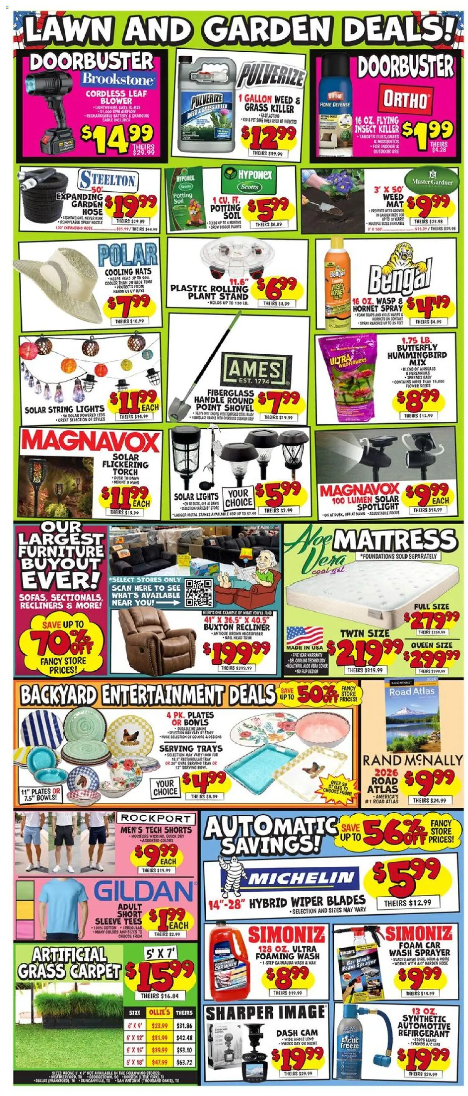 Ollie's Weekly Ad - valid from 20.05.2026 | Page: 3 | Products: Trim, Battery, Carpet, Wiper