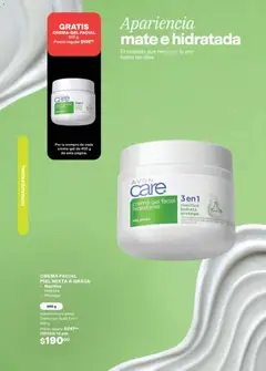 Vista previa de CREMA-GEL FACIAL, Crema-gel facial hidratante 3 en 1., nuevo folleto de la tienda, válido en México a partir del 24.04.2026 | Página: 134 | Productos: Crema, Mate, Té