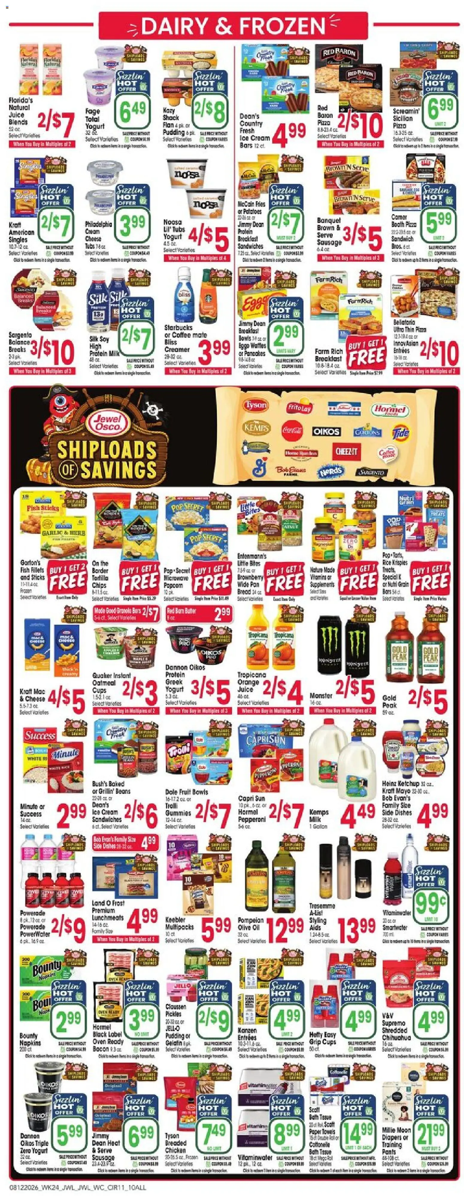 Jewel Osco Weekly Ad - valid from 08/12/2026 | Page: 11 | Products: Milk, Yogurt, Fish, Beans