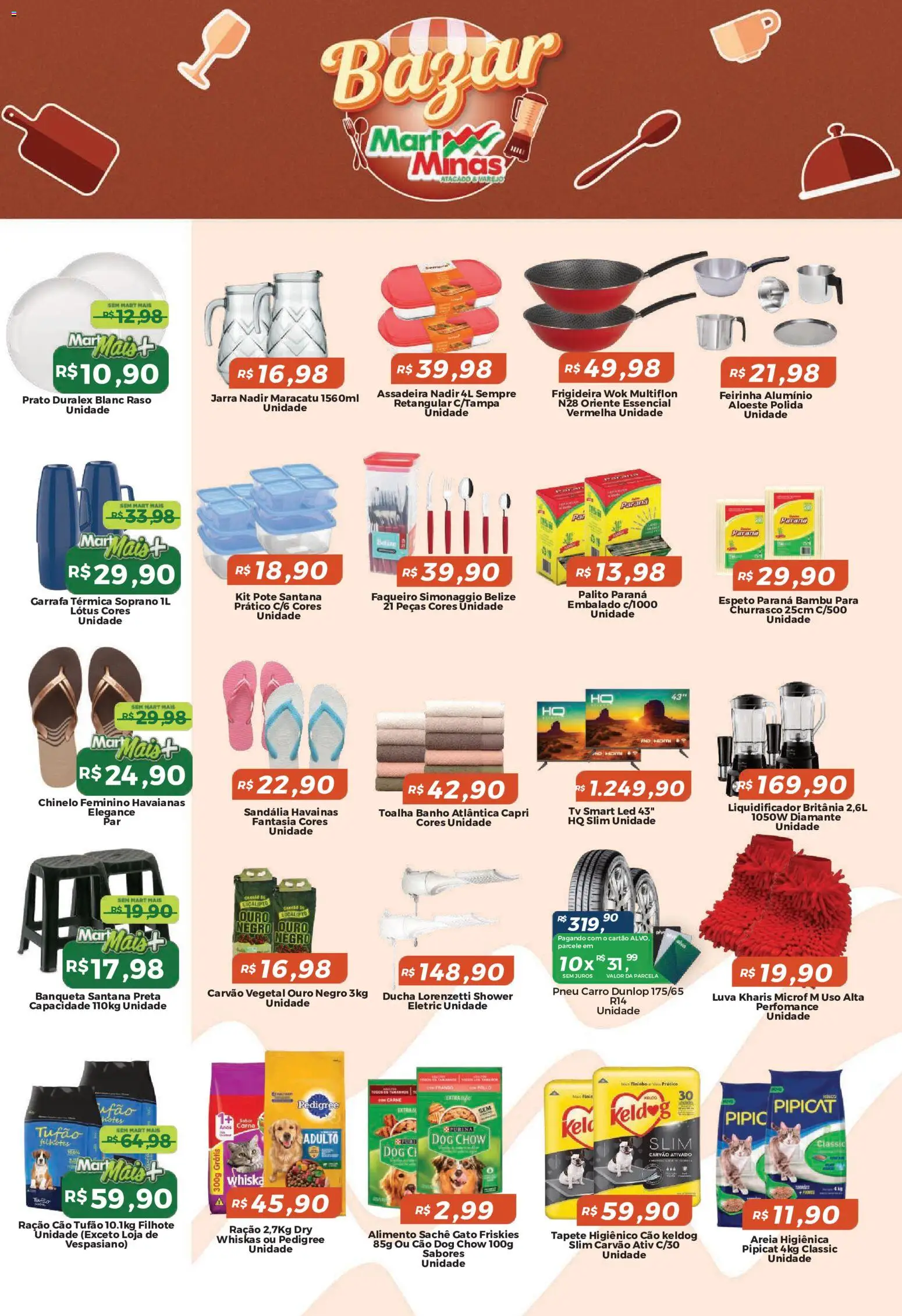 Mart Minas Folheto - válido de 04.06.2026 | Página: 7 | Produtos: Liquidificador, Garrafa térmica, Banqueta, Tapete higiênico