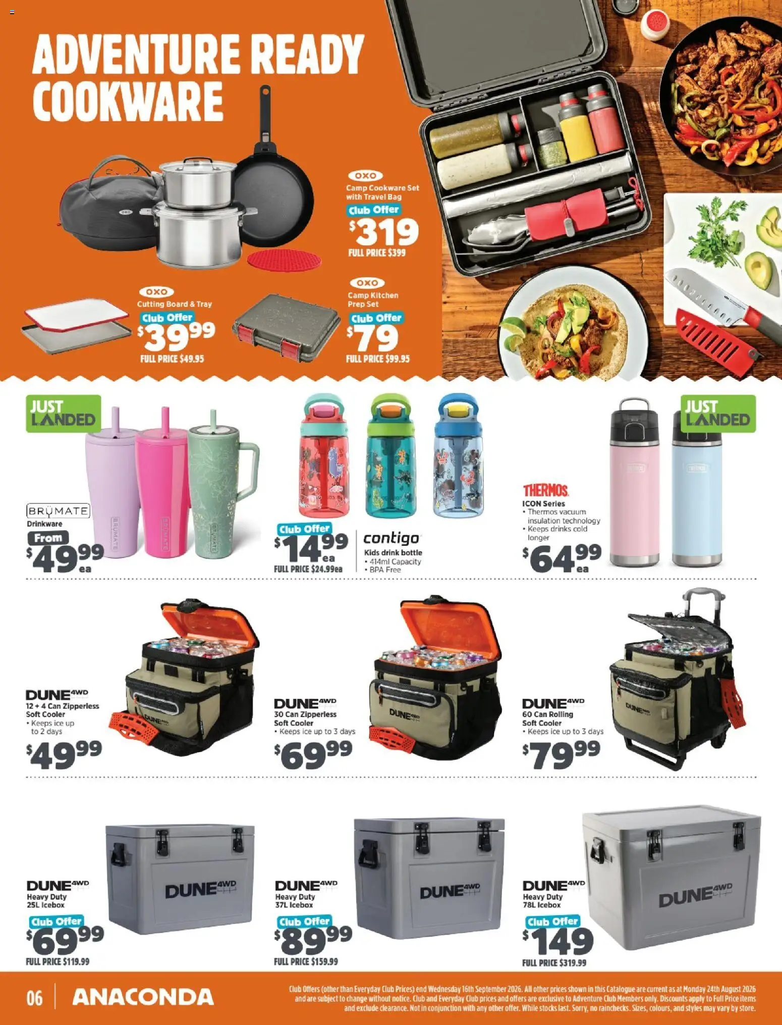 Anaconda catalogue - valid from 24/08/2026 | Page: 6 | Products: Drinks, Cookware set, Travel bag, Ice