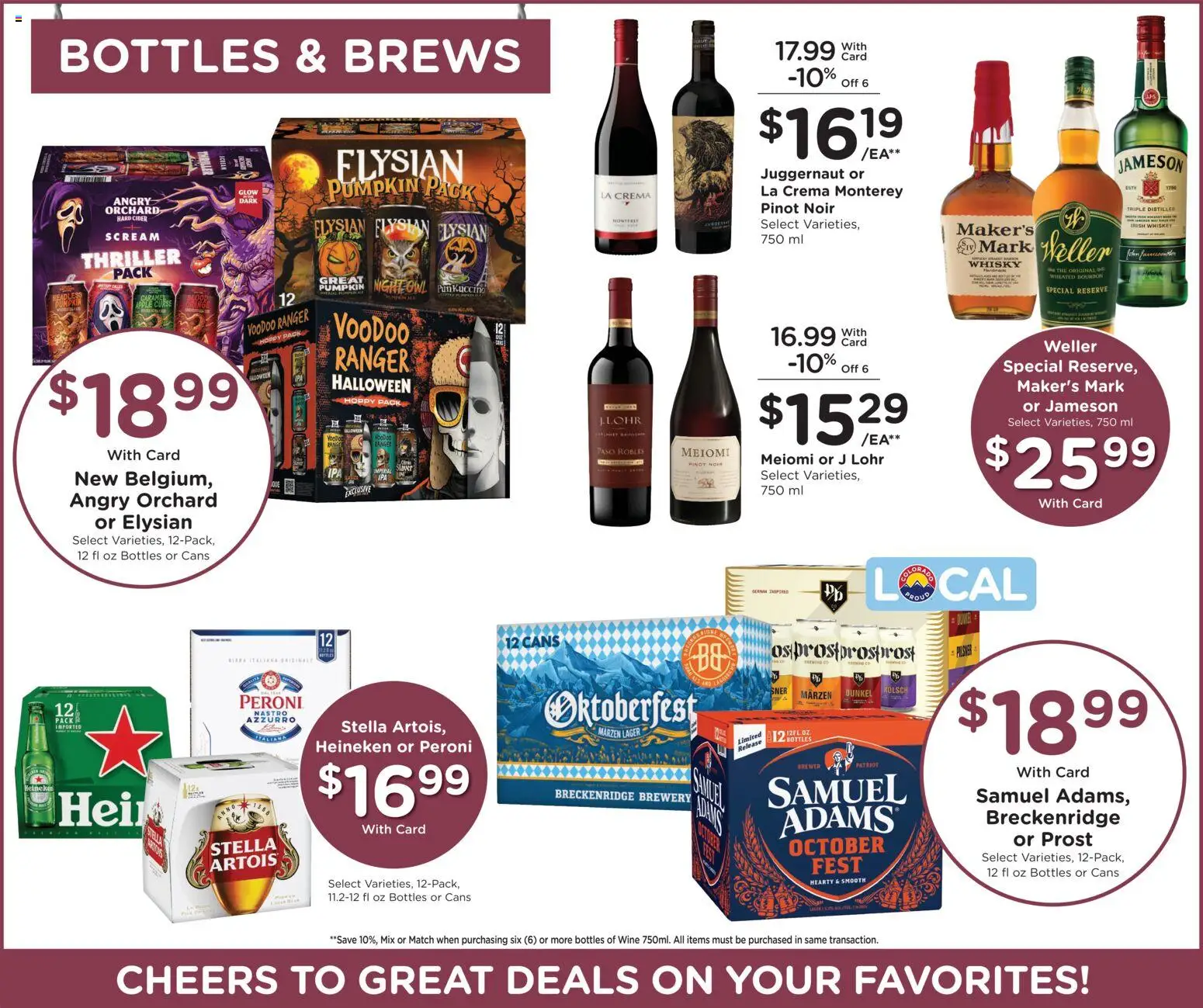 King Soopers Weekly Ad - valid from 08/12/2026 | Page: 10 | Products: Irish whiskey, Jameson, Wine, Pumpkin