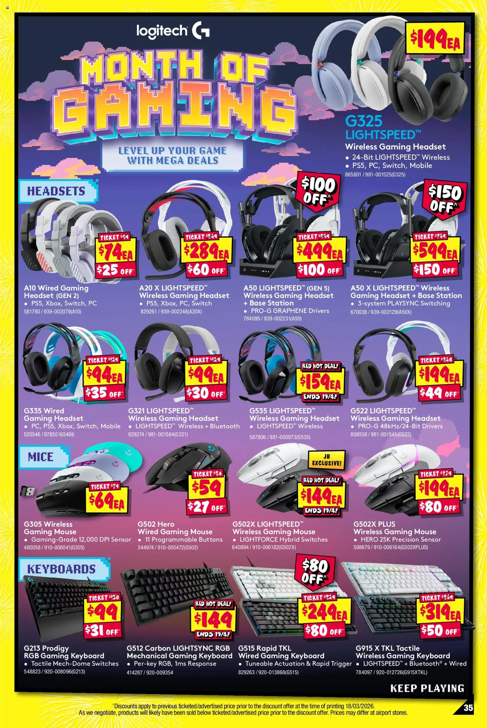 JB Hi-Fi catalogue - valid from 30/03/2026 | Page: 35 | Products: Pc, Mouse, Headset, Game