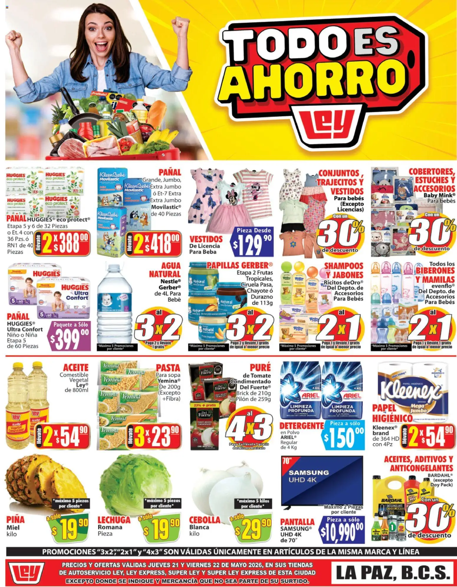 Nuevas ofertas de Casa Ley válidas en toda la República Mexicana desde el 21.05.2026. ¡Encuentra las mejores ofertas en Casa Ley folleto Autoservicio La Paz, BCS! | Página: 2 | Productos: Detergente, Sopa, Agua, Aceite