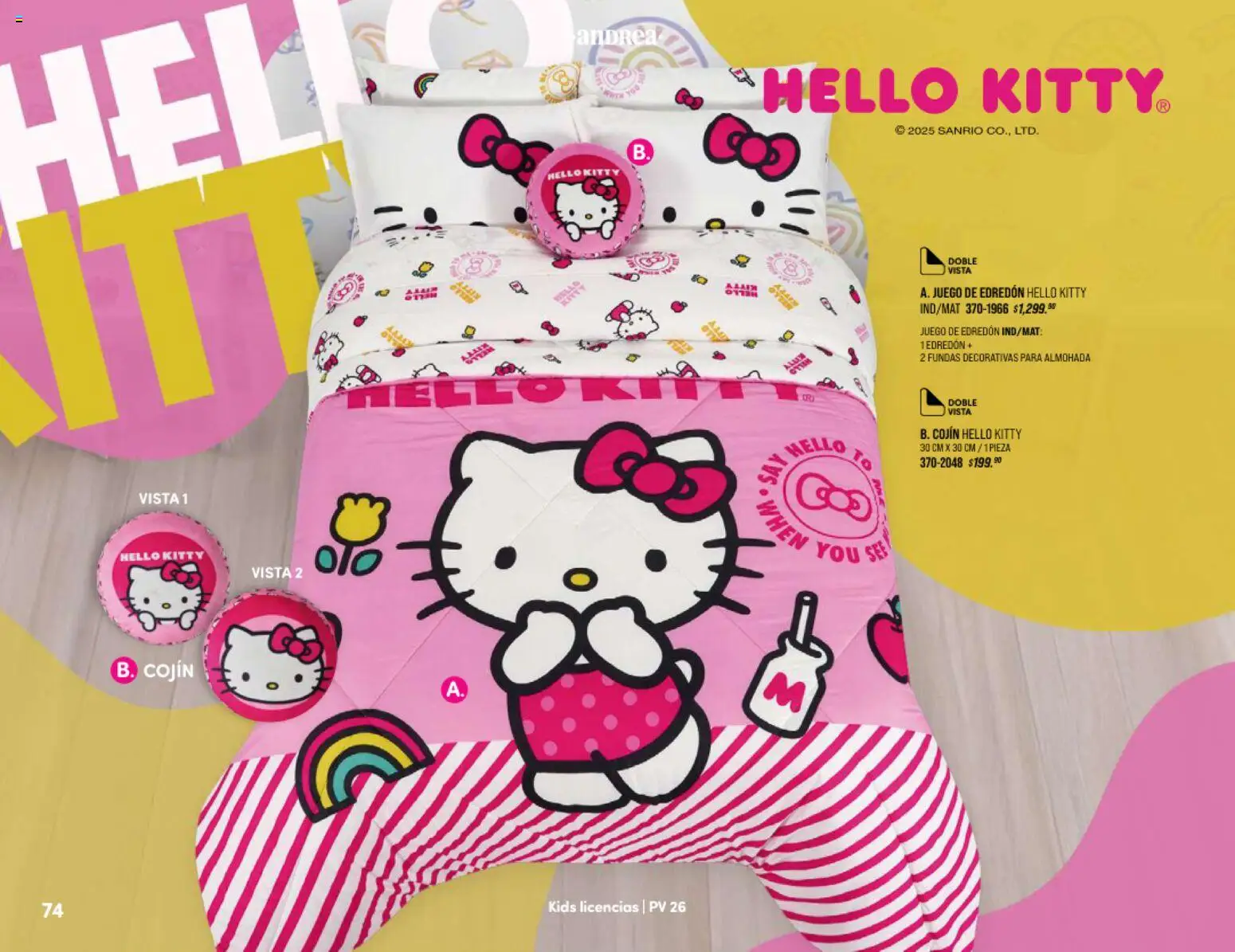 Nuevas ofertas de Andrea válidas en toda la República Mexicana desde el 25/01/2026. ¡Encuentra las mejores ofertas en Andrea catálogo Home! | Página: 74 | Productos: Juego, Almohada
