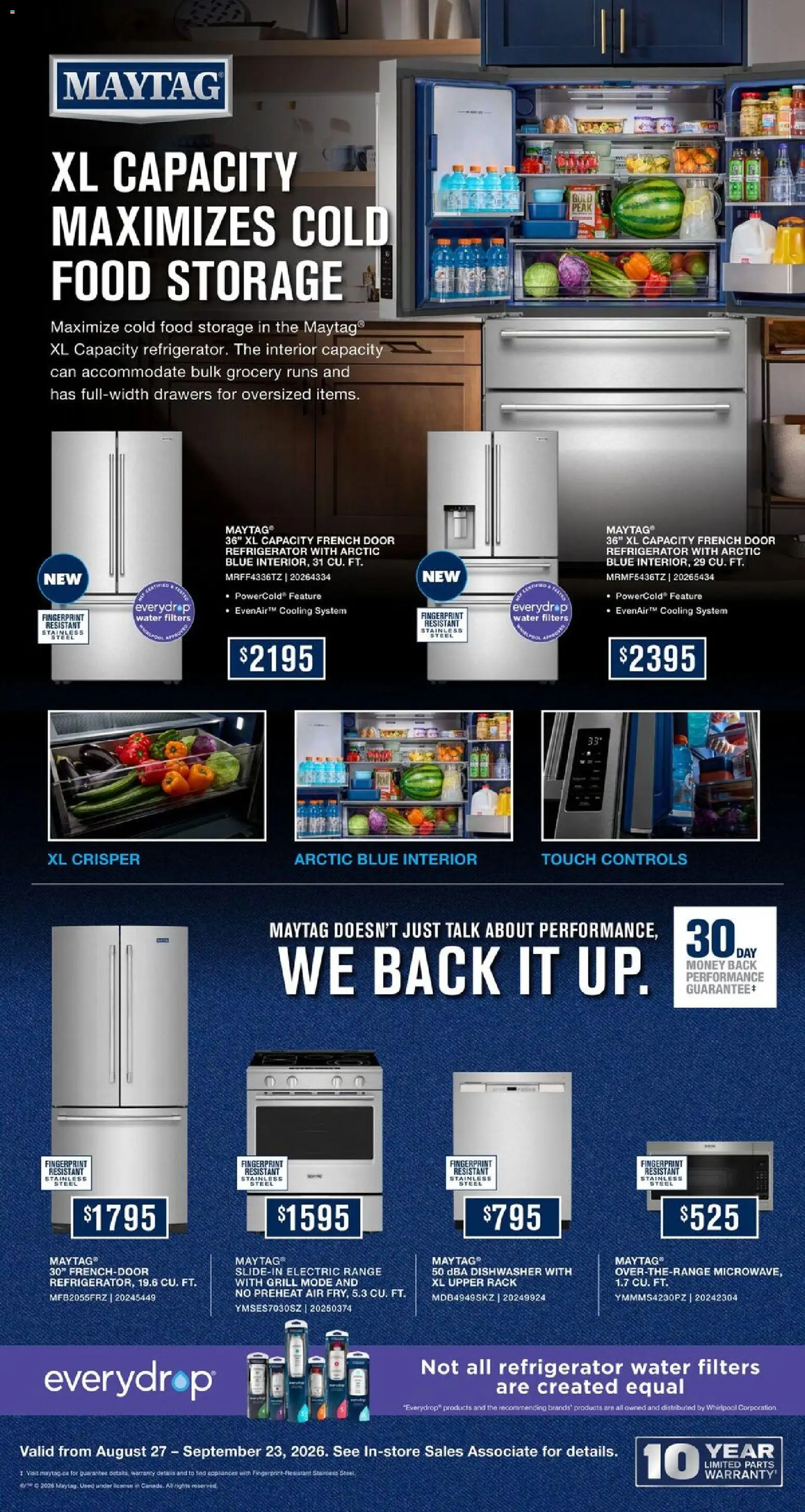 Leon's flyer valid from Sep 3, 2026 | Page: 6 | Products: Refrigerator, Dishwasher, Grill, Door